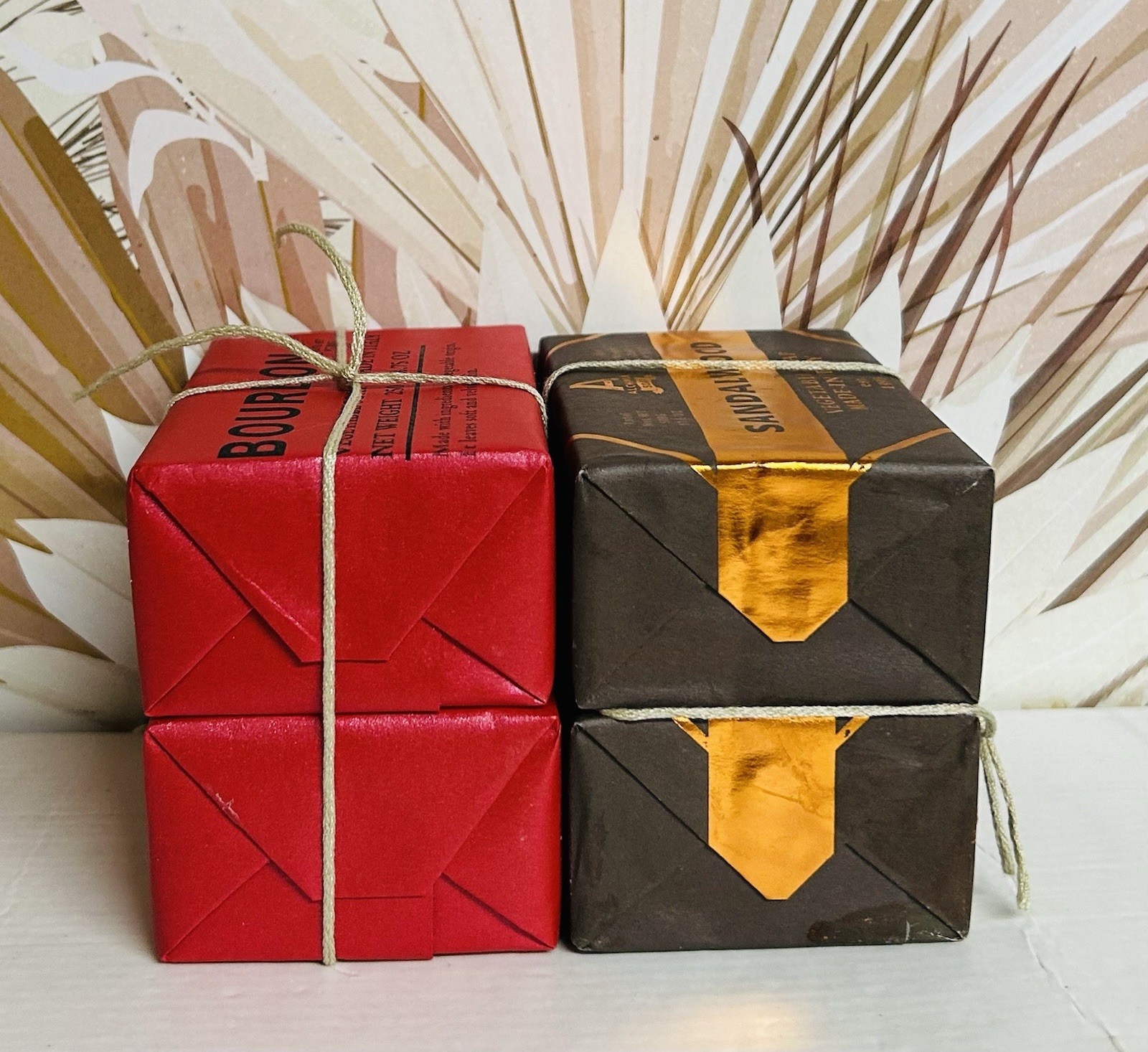 2-Pack Alchimia ~ Sandalwood & Bourbon Vegetable Bar Soap 4 Bars 8.75 oz Each