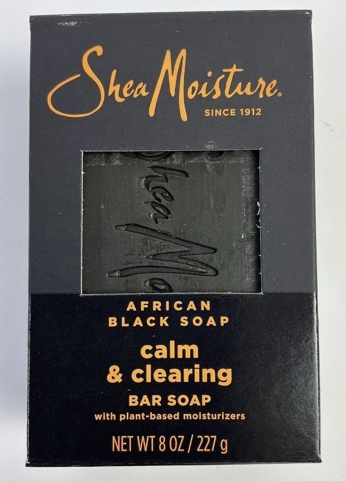 2 Pack SheaMoisture African Black Soap Bar 8 oz/227 g Calming & Clearing New