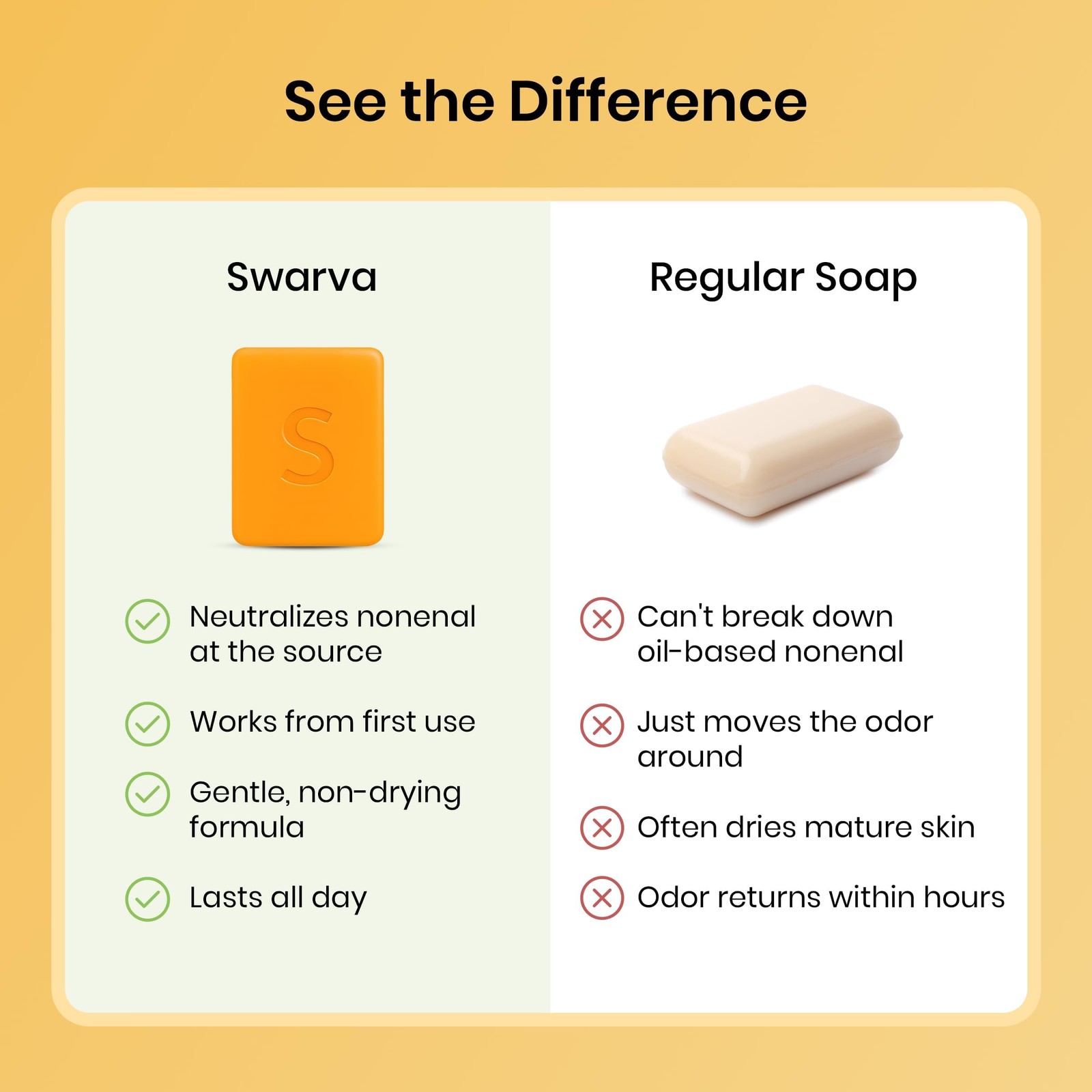 Swarva Japanese Persimmon Cleanser Bar 2 Pk Bundle for Body Odor, Persimmon S…