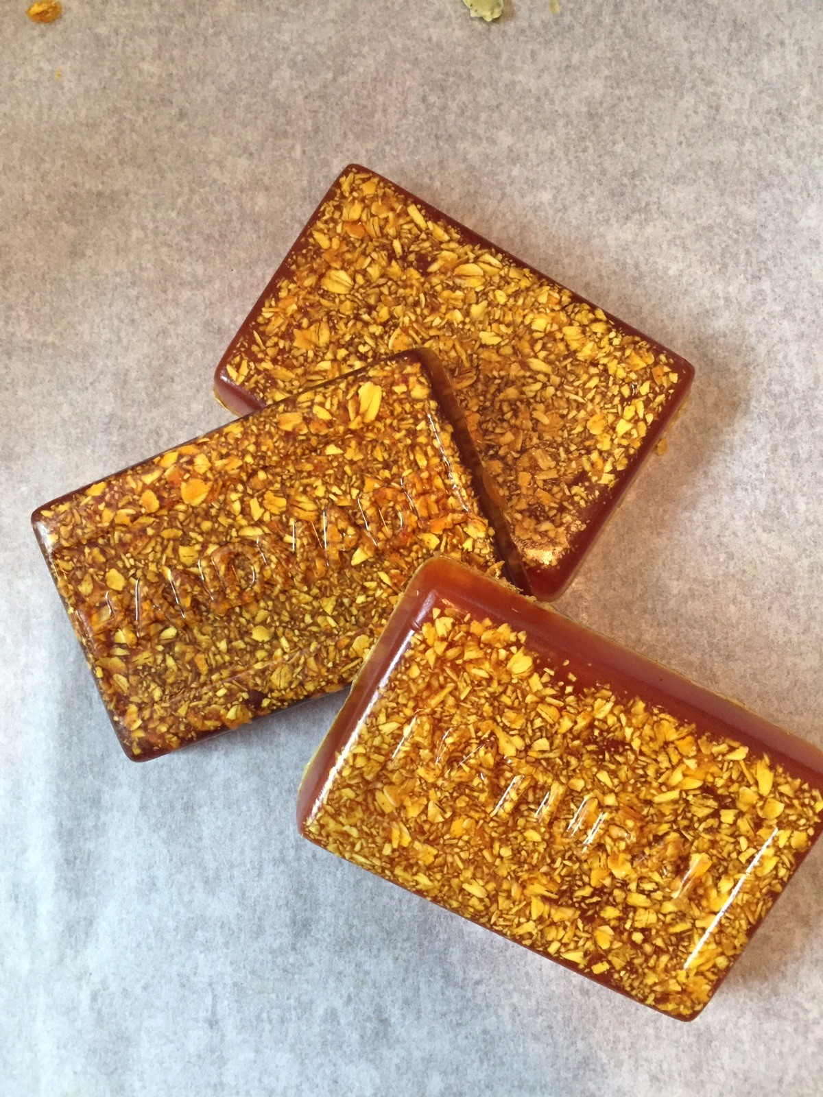 Handmade Turmeric with Oats & Honey Face and Body soap.