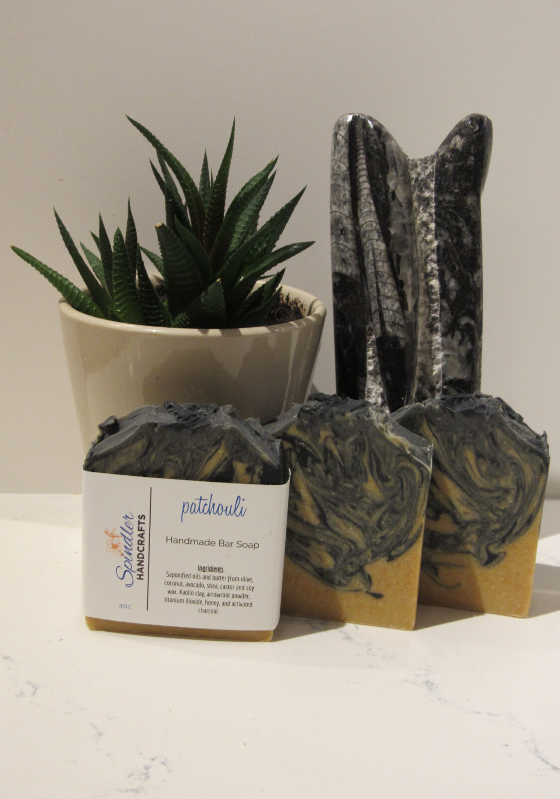 PATCHOULI – Moisturizing Handmade-Homemade Charcoal Clay Bar Soap, wt. 4oz