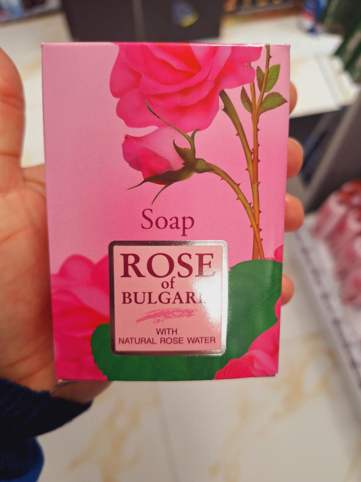 Natural Bulgarian Rose Water Soap rose petals -Rose of Bulgaria -Biofresh, 100g