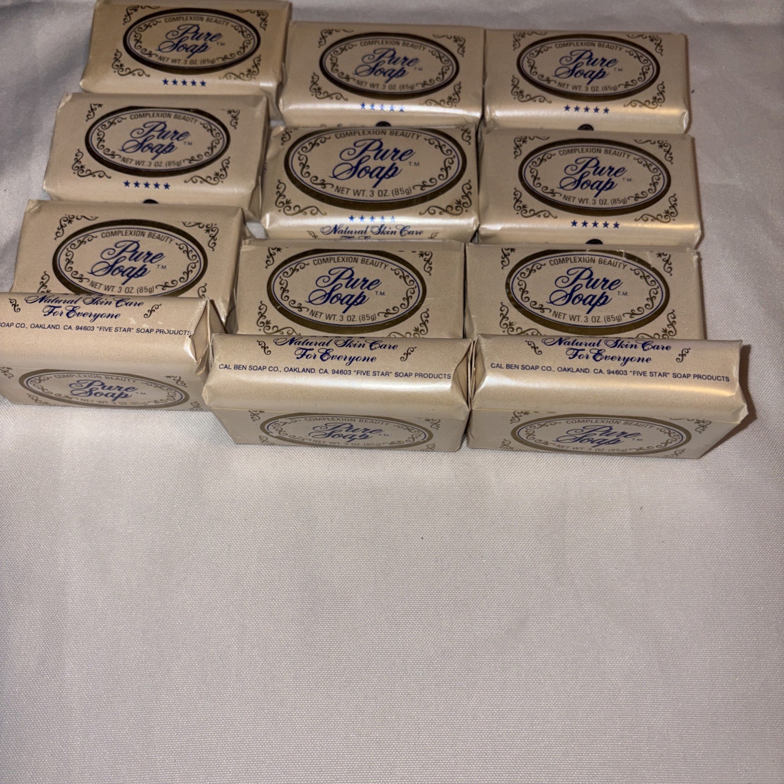 Cal Ben Soap Co Pure Soap Lot of 12 – 3 oz Bars Vintage Complexion beauty