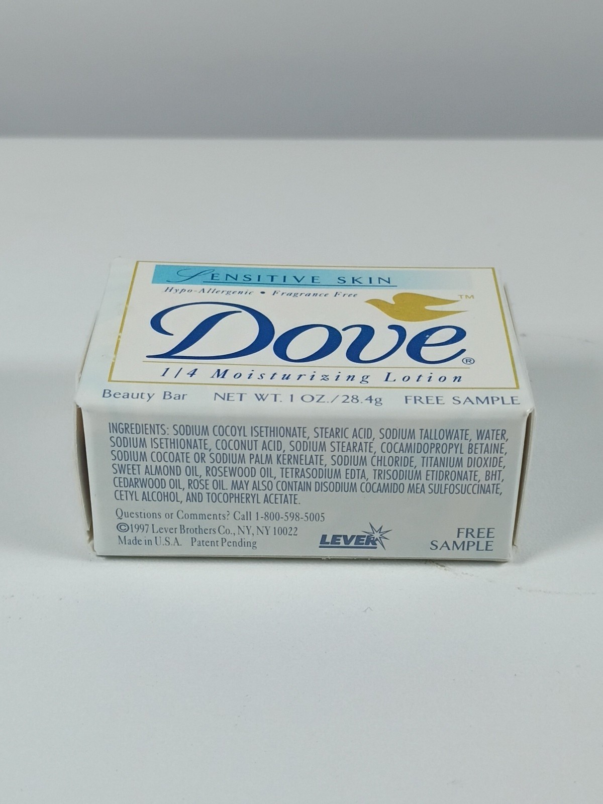 Vintage Dove Sensitive Skin 1/4 Moisturizing Lotion Bar Soap 50 pcs 1oz Travel
