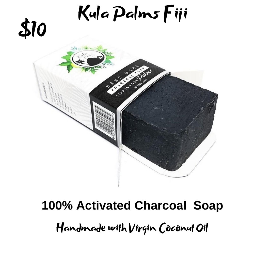 ACTIVATED CHARCOAL GRIT- Natural Handmade soap made with virgin coconut oil