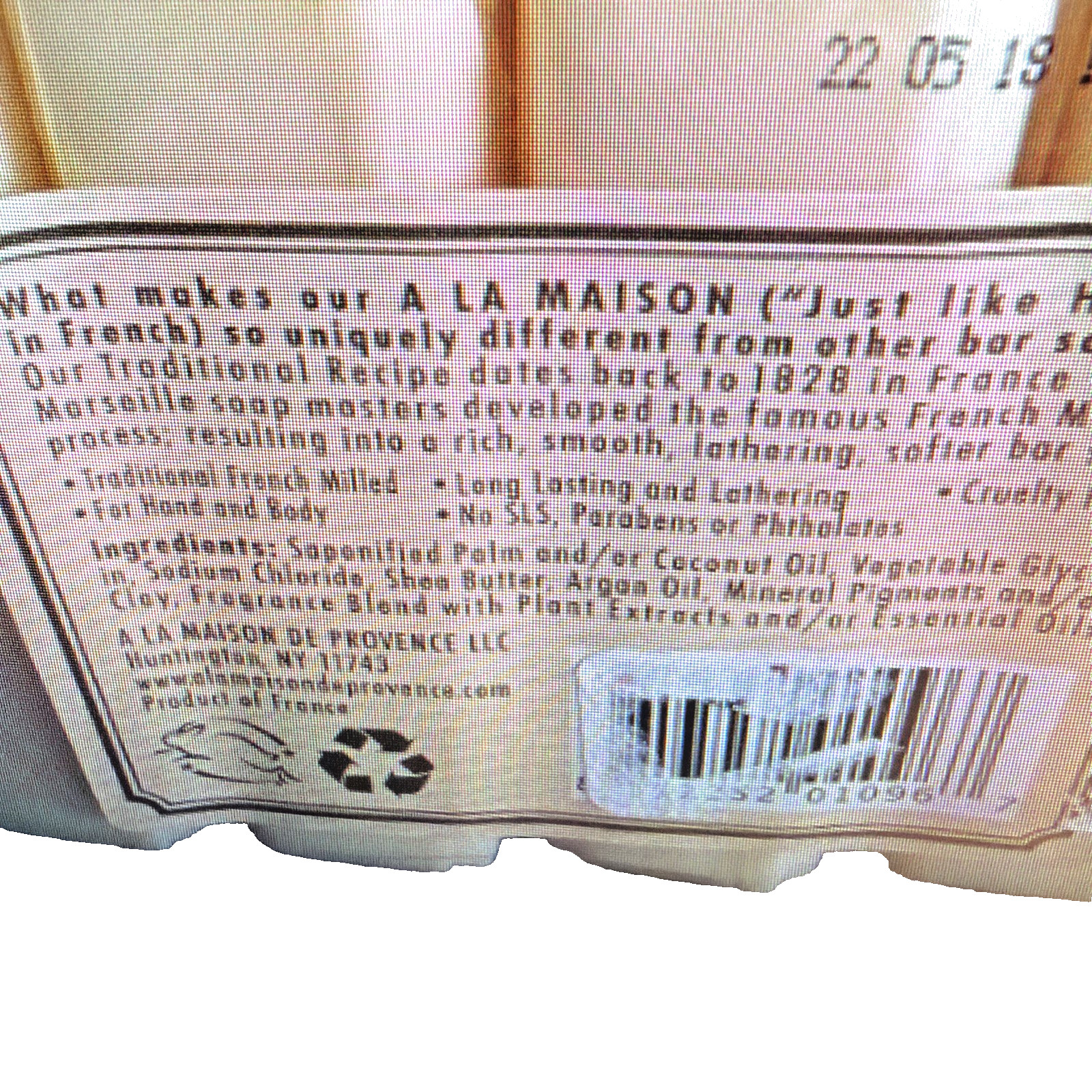 (4PK) A La Maison Sweet Almond Bar Soap with Shea Butter & Argan Oil 4 Pack