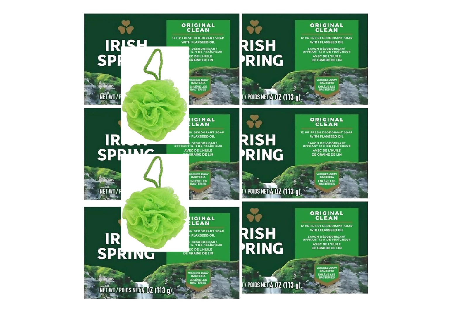 6-Pack Deodorant Irish Bar Soap, Mild for skin, 12 hours small fresh, Spring …