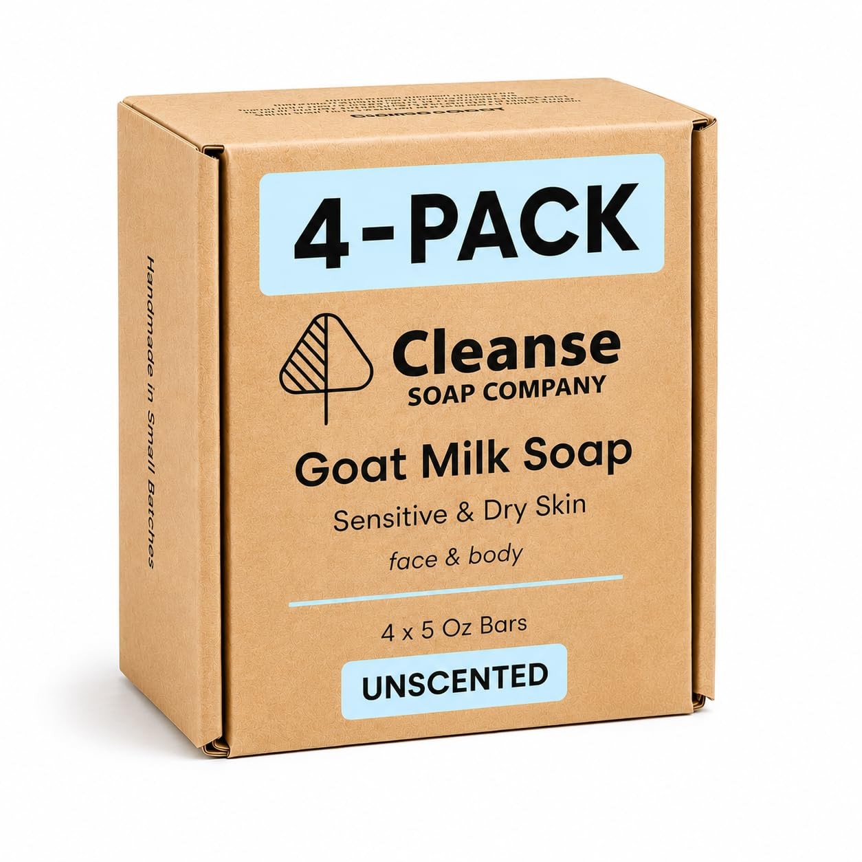 Goat Milk Soap Bar 5 Oz Unscented for Eczema & Sensitive Skin Care