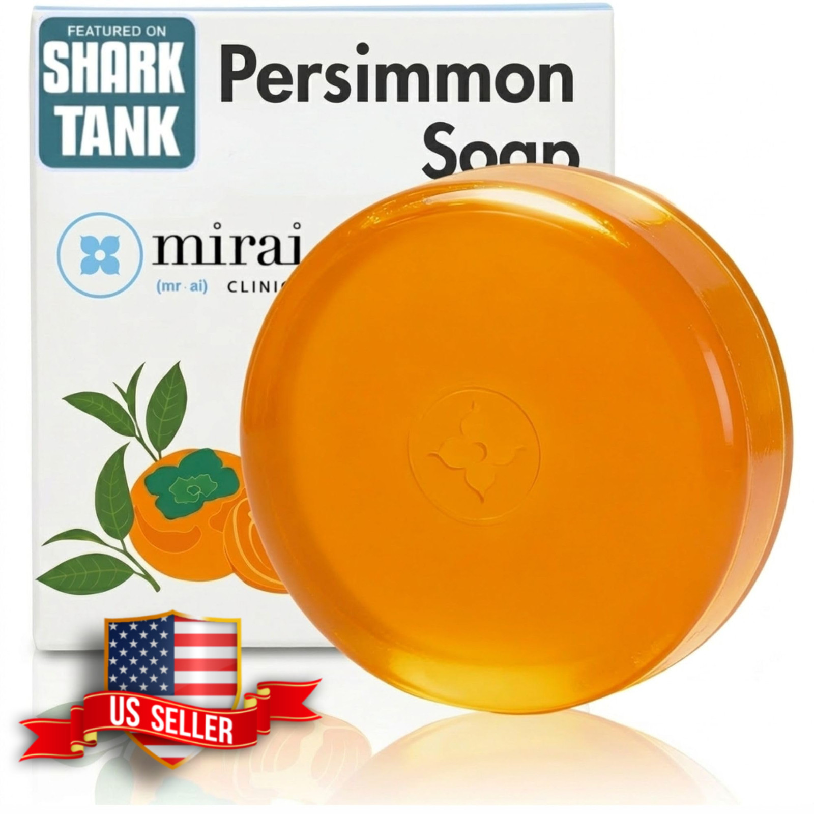 Mirai Clinical Persimmon Deodorizing Soap for Body Odor, Gentle Bar