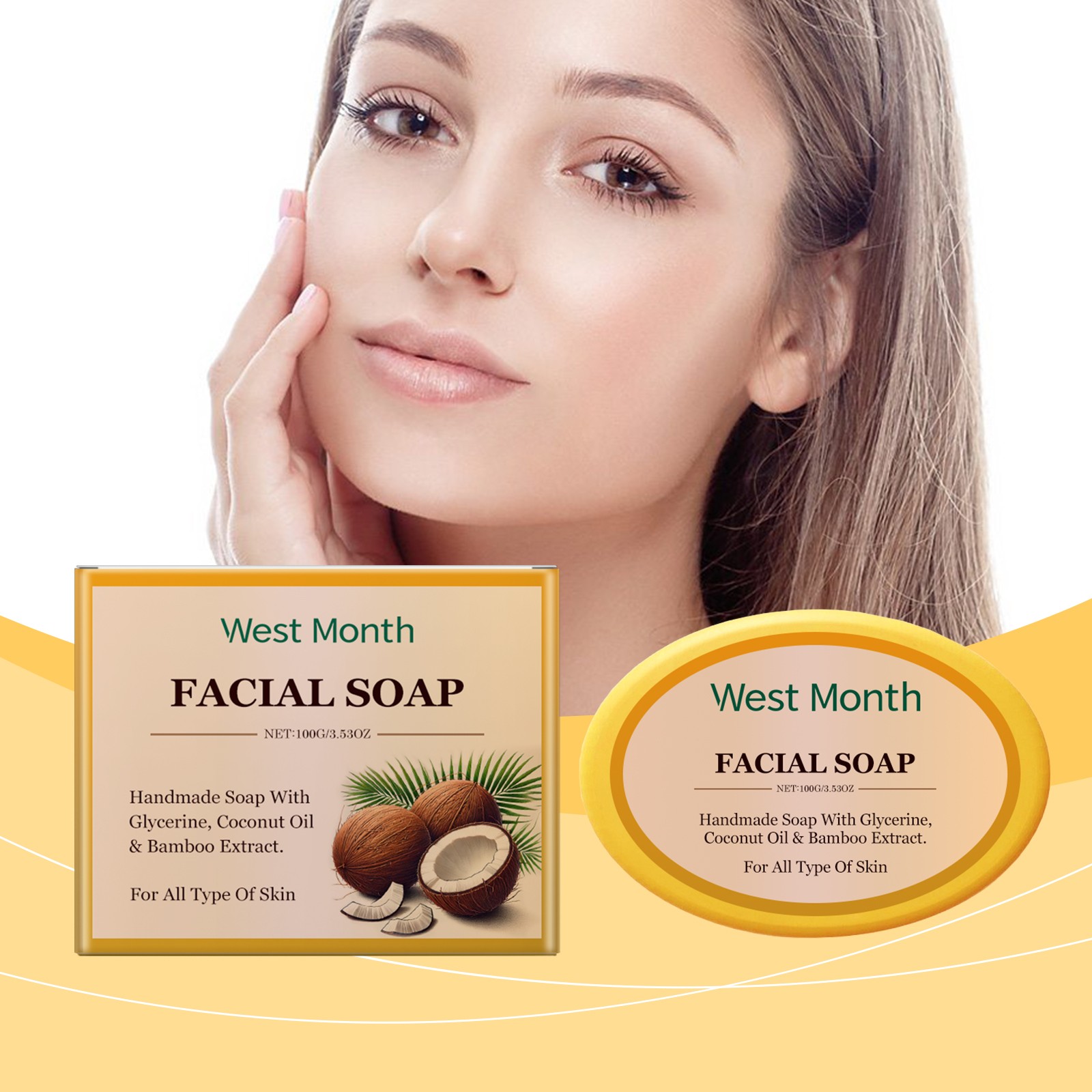 Niacinamide & Vitamin E Face Soap, Brightening, Oil Control Acne Treatment