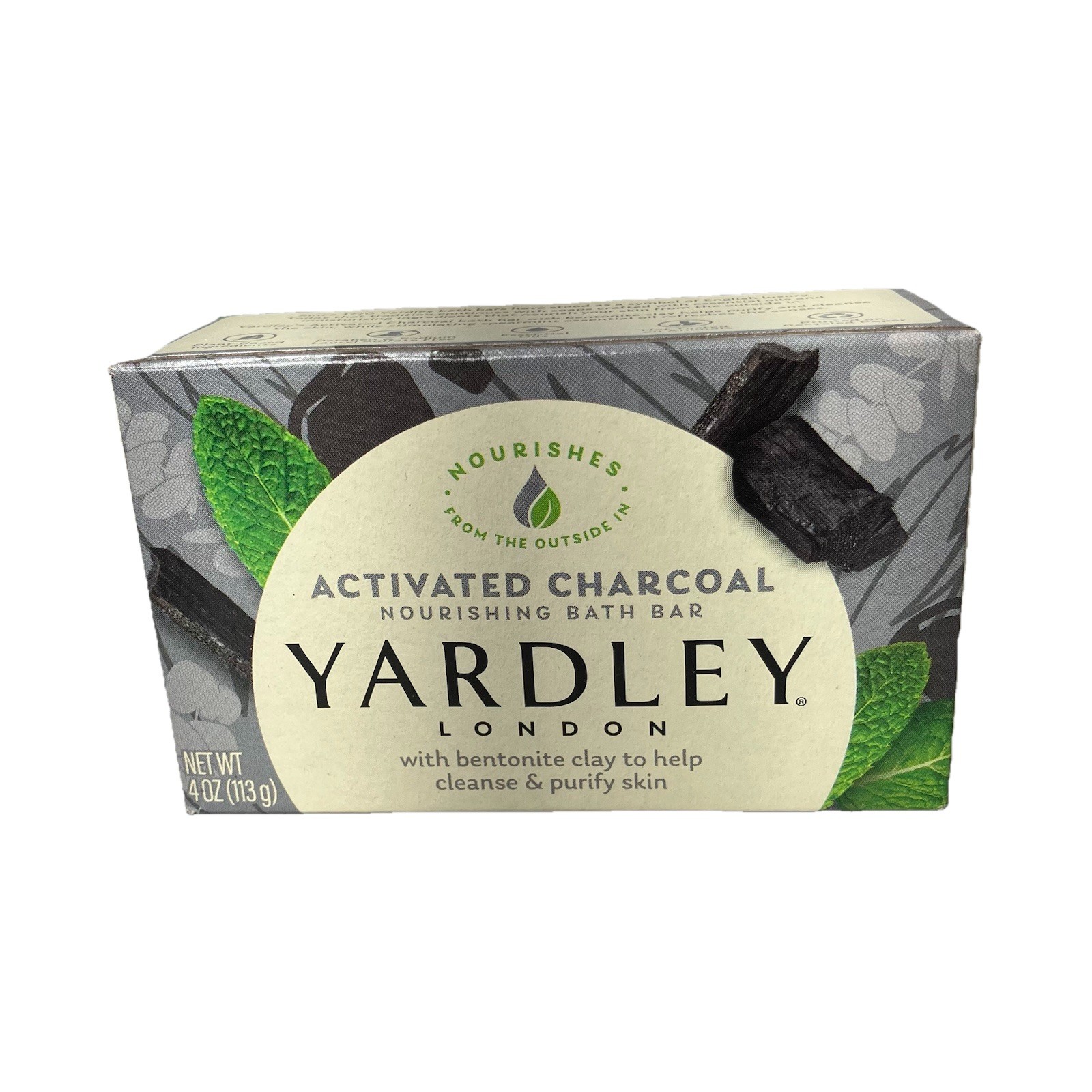Yardley London Activated Charcoal Bar Soap (4 oz) Luxury Bath & Body Bar 6 Pack