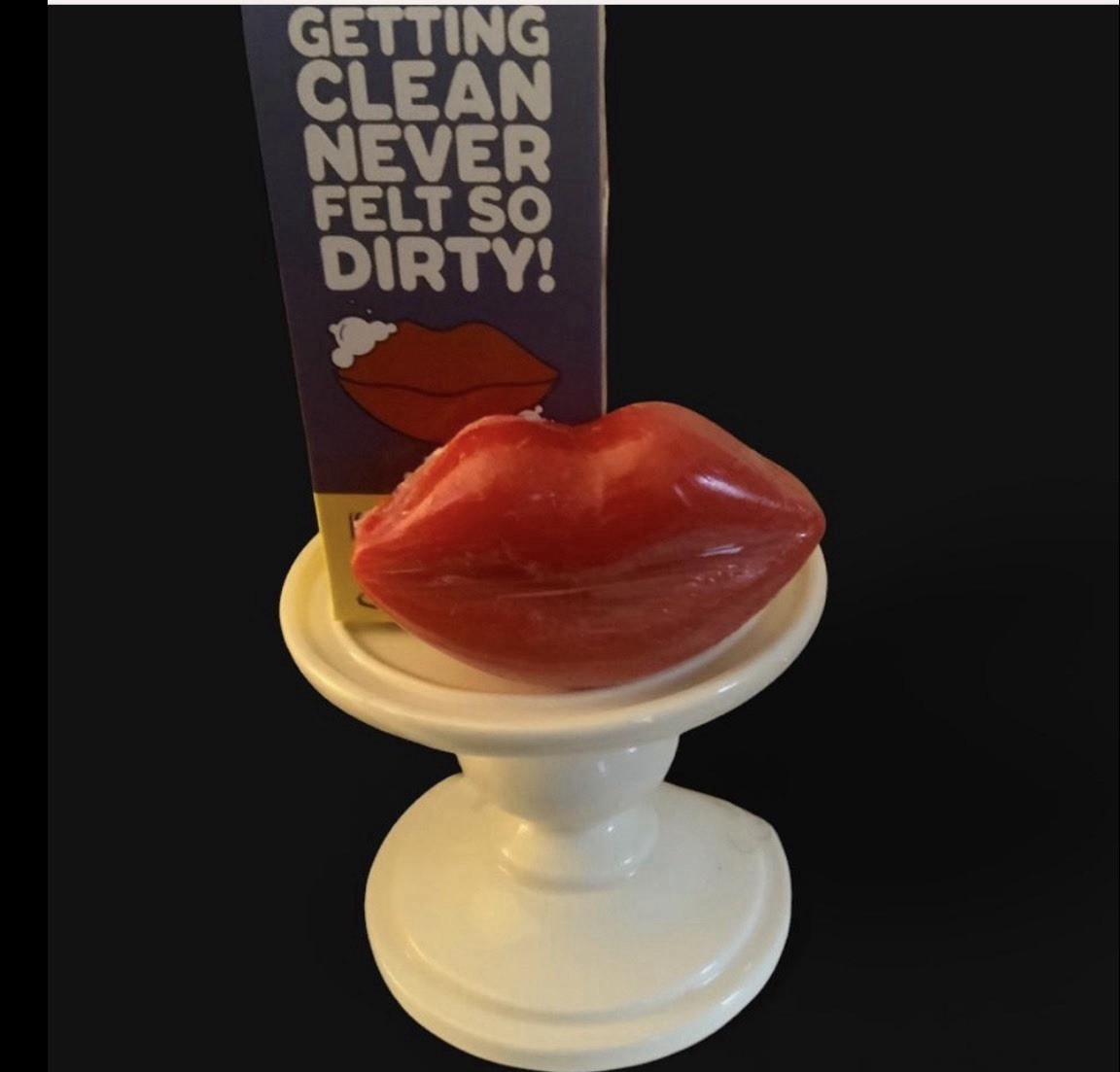 Red Lips Shaped Novelty Body Bar Soap for Men, Women, Teens, Unisex Kids