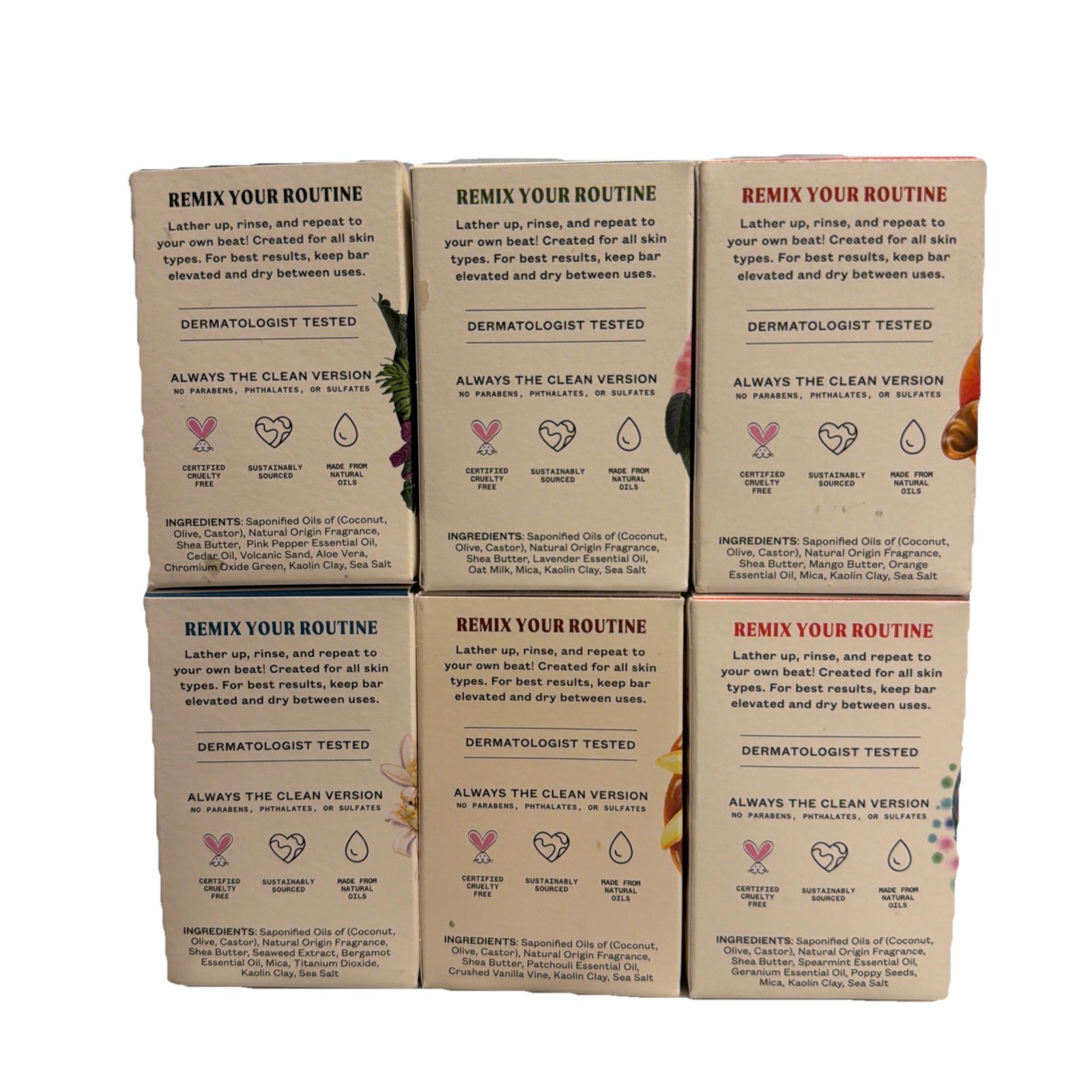 Jukebox by Dr Squatch Natural Body Soap Variety Pack 6 Bars 4.5oz Each