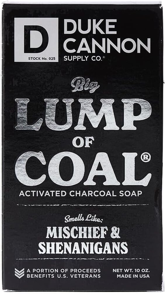 Duke Cannon Big Ass Lump Of Coal Big Brick of Soap for Men 10 oz Made In USA