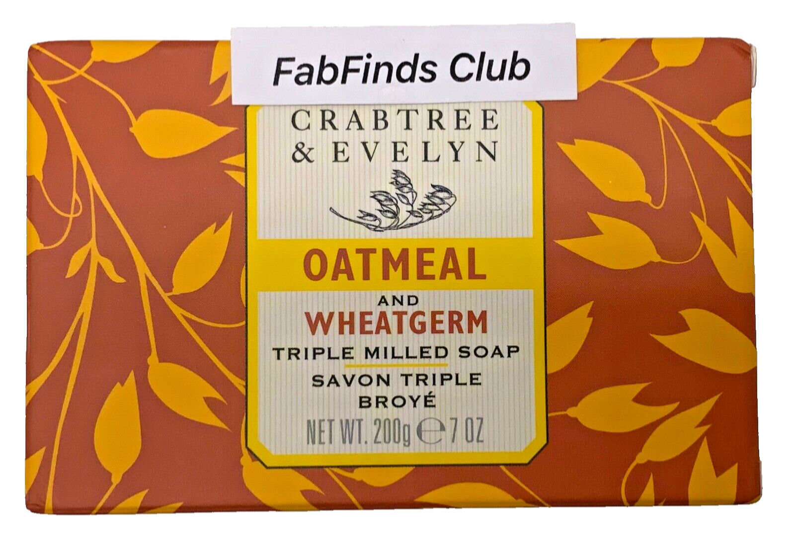 2x Crabtree & Evelyn Oatmeal Bar Soap Triple Milled 14oz (2x7oz) Jumbo Size