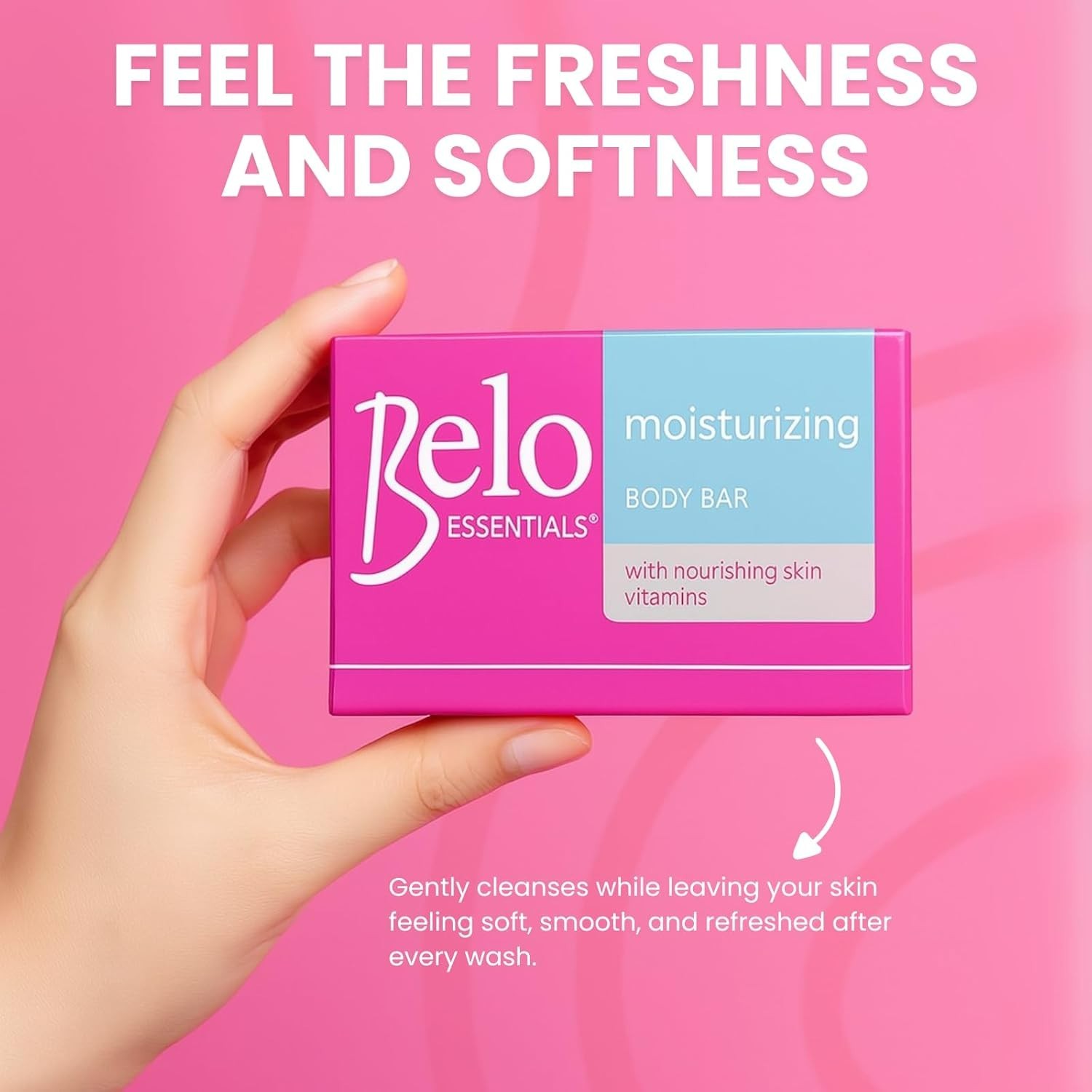 Belo Essentials Moisturizing Whitening Body Bar w/ Nourishing Vitamins Skin 135g