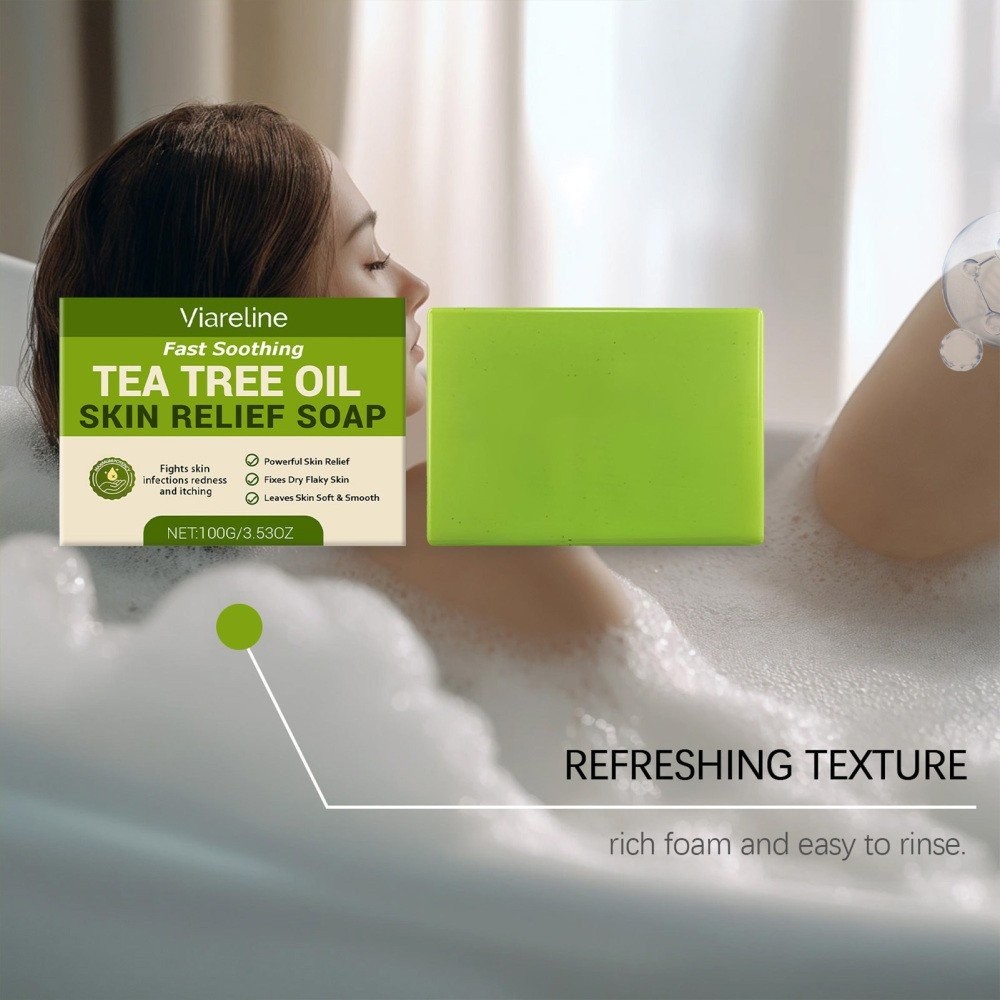 Relief Soap Bar, Loravey Tea Tree Oil Soap,Natural Soaps for Healthy Skin CW