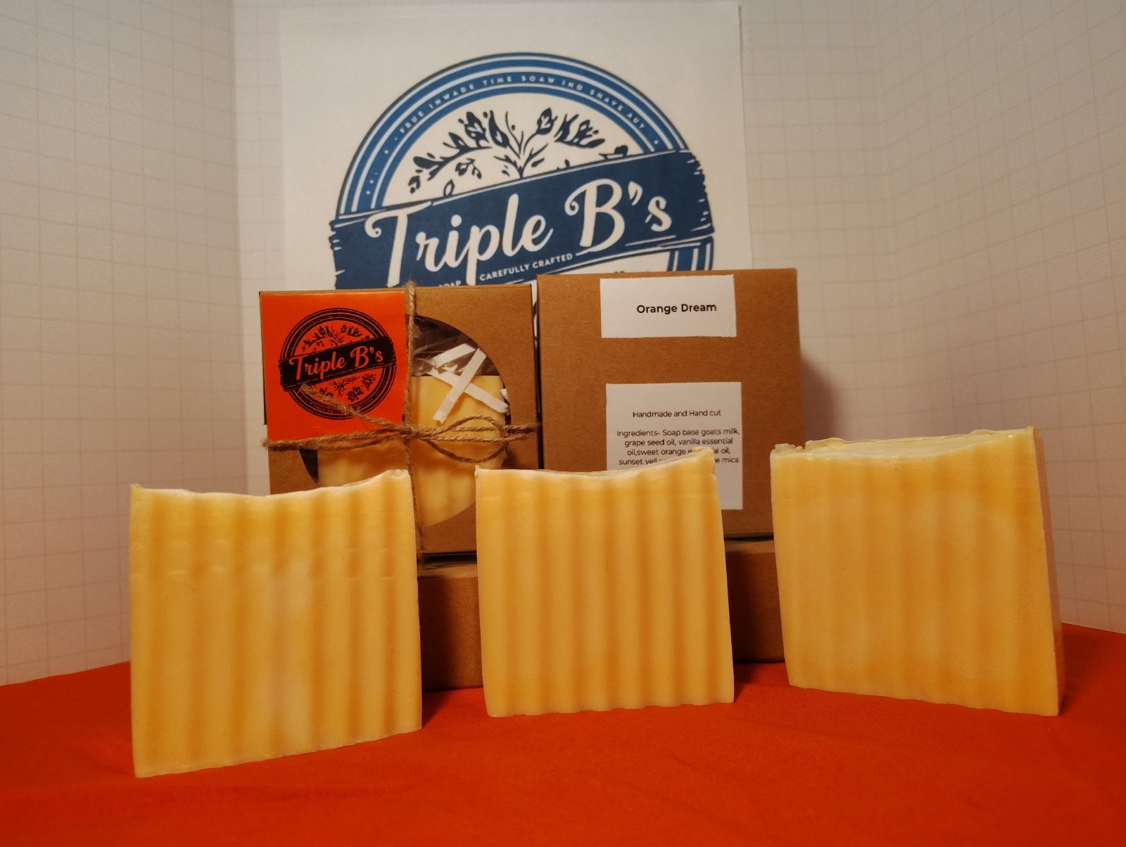Triple B’s Handmade Soap Orange Dream Hand Cut 4 To 5 OZ Bars