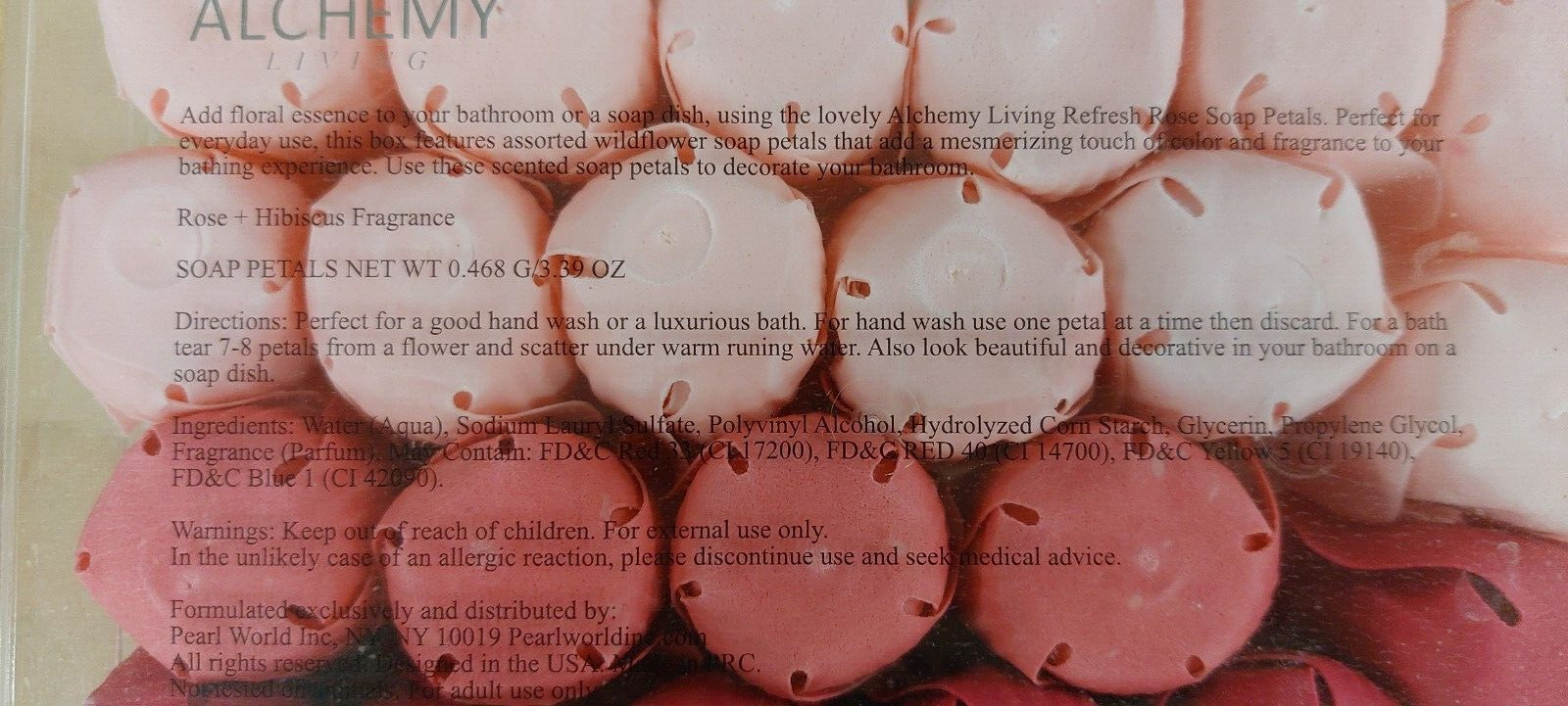 Rose & Hibiscus Scented Bath Soap Rose Flower Petals, Red and Pink, 22 Count