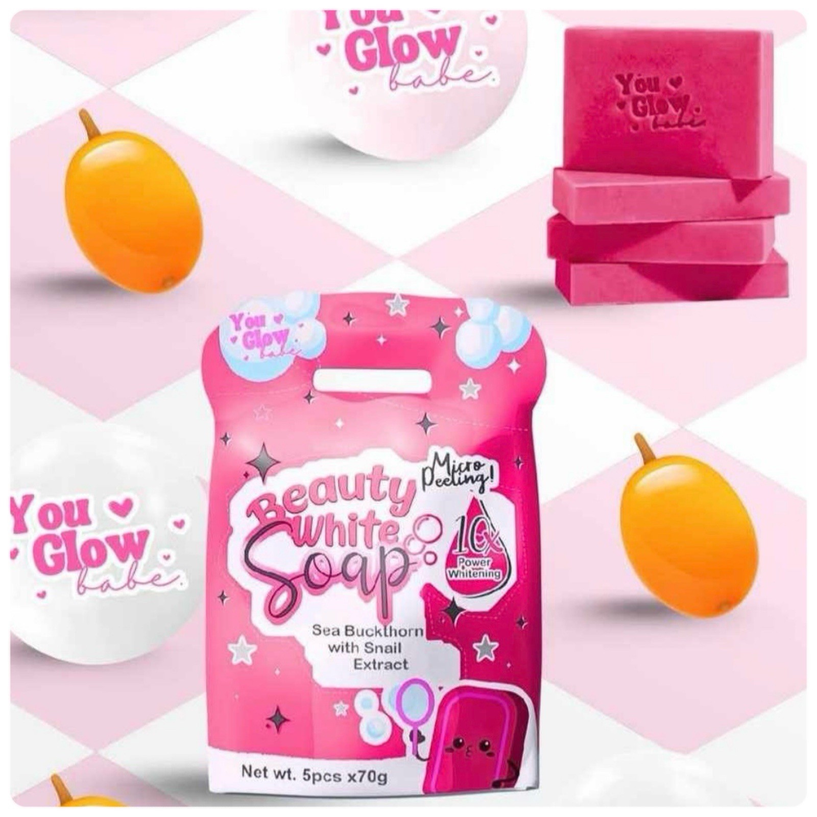 Beauty White Soap by You Glow Babe, 5 Bars x 70g
