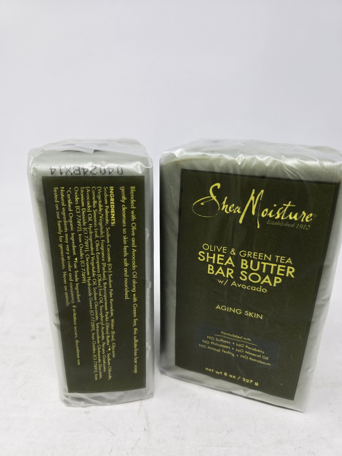 2 Pack Shea Moisture Olive & Green Tea Shea Butter Soap W/ Avocado 8 Oz. Each