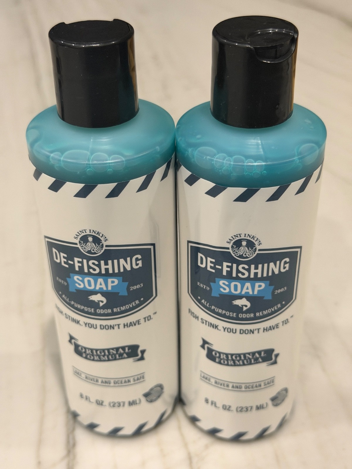 De-fishing Soap. 2 x 8 oz bottles. Not just fish stink.