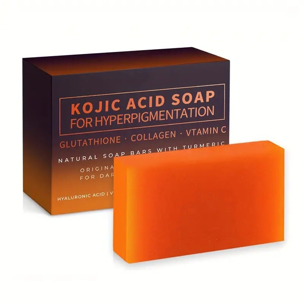 2 Pack Kojic Acid Dark Spot Remover Soap Bars with Vitamin C,Collagen, Retinol