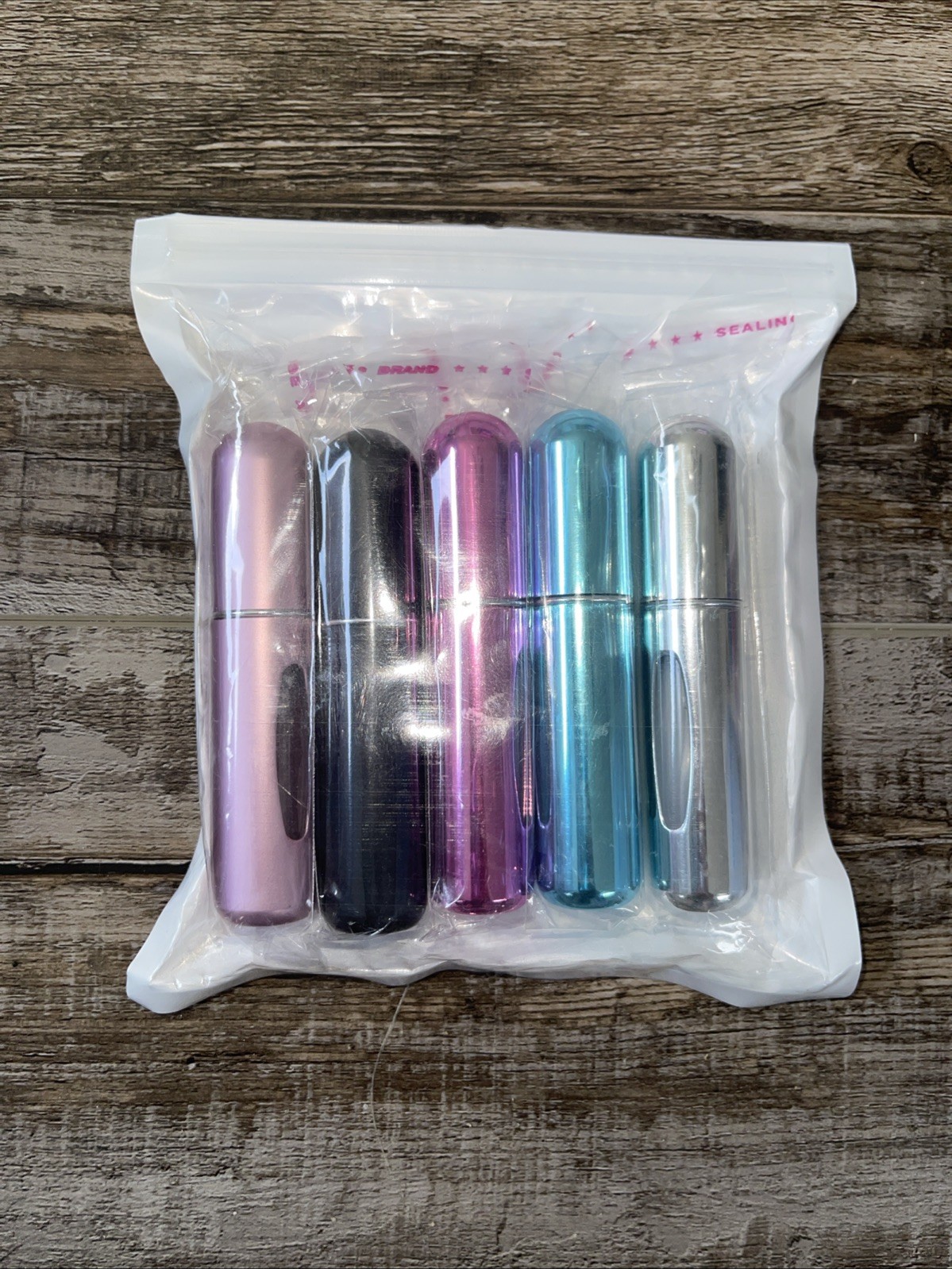 5Pcs Mini Travel Perfume Atomizer Bottle Spray Pump Case Refillable Portable