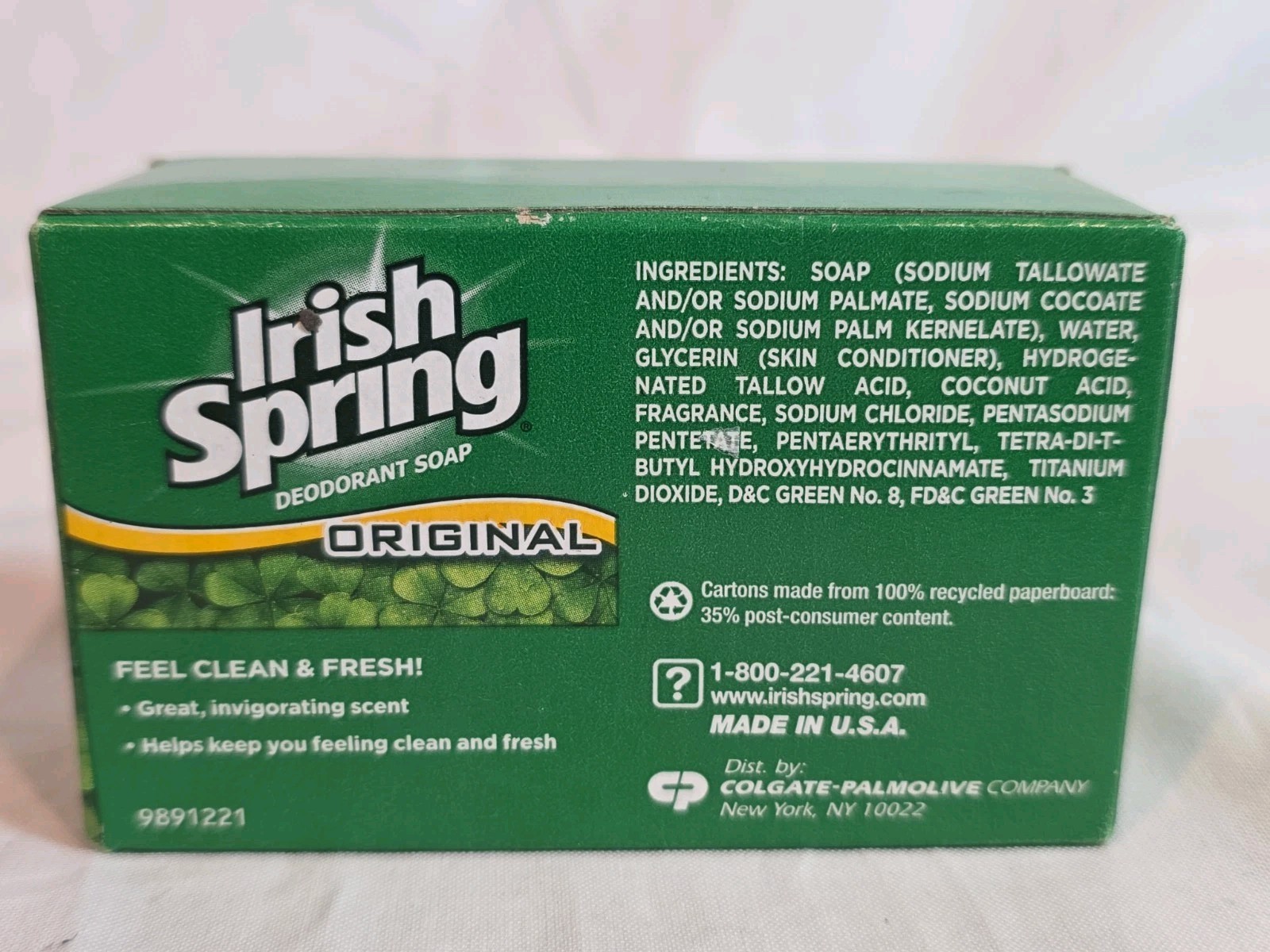 Lot of 3 IRISH SPRING Deodorant Bath Size Soap 4 oz Original Scent