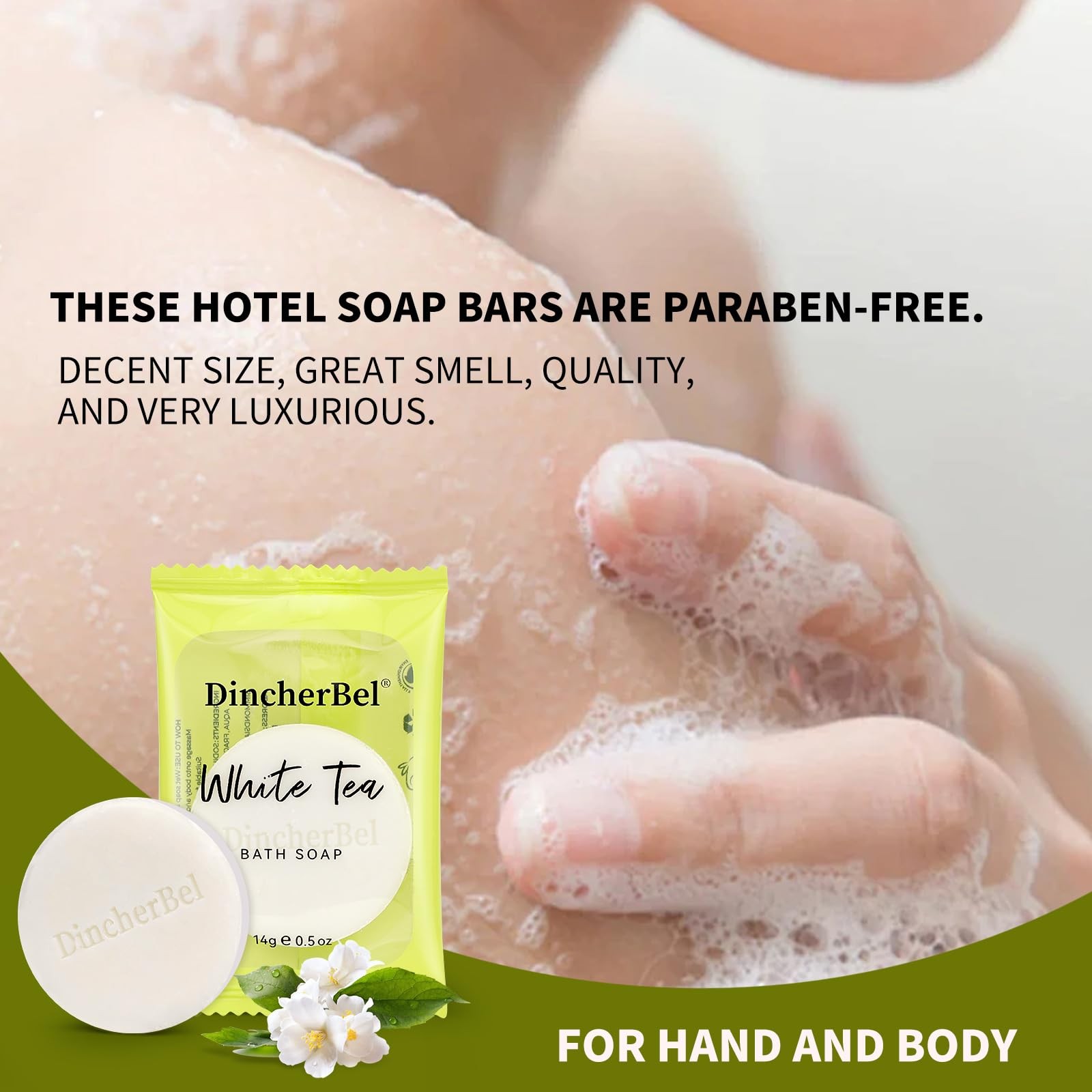 DincherBel 200 Pack 0.5oz Travel Soap, Mini Round Cleansing Bars Soap Bulk Tr…