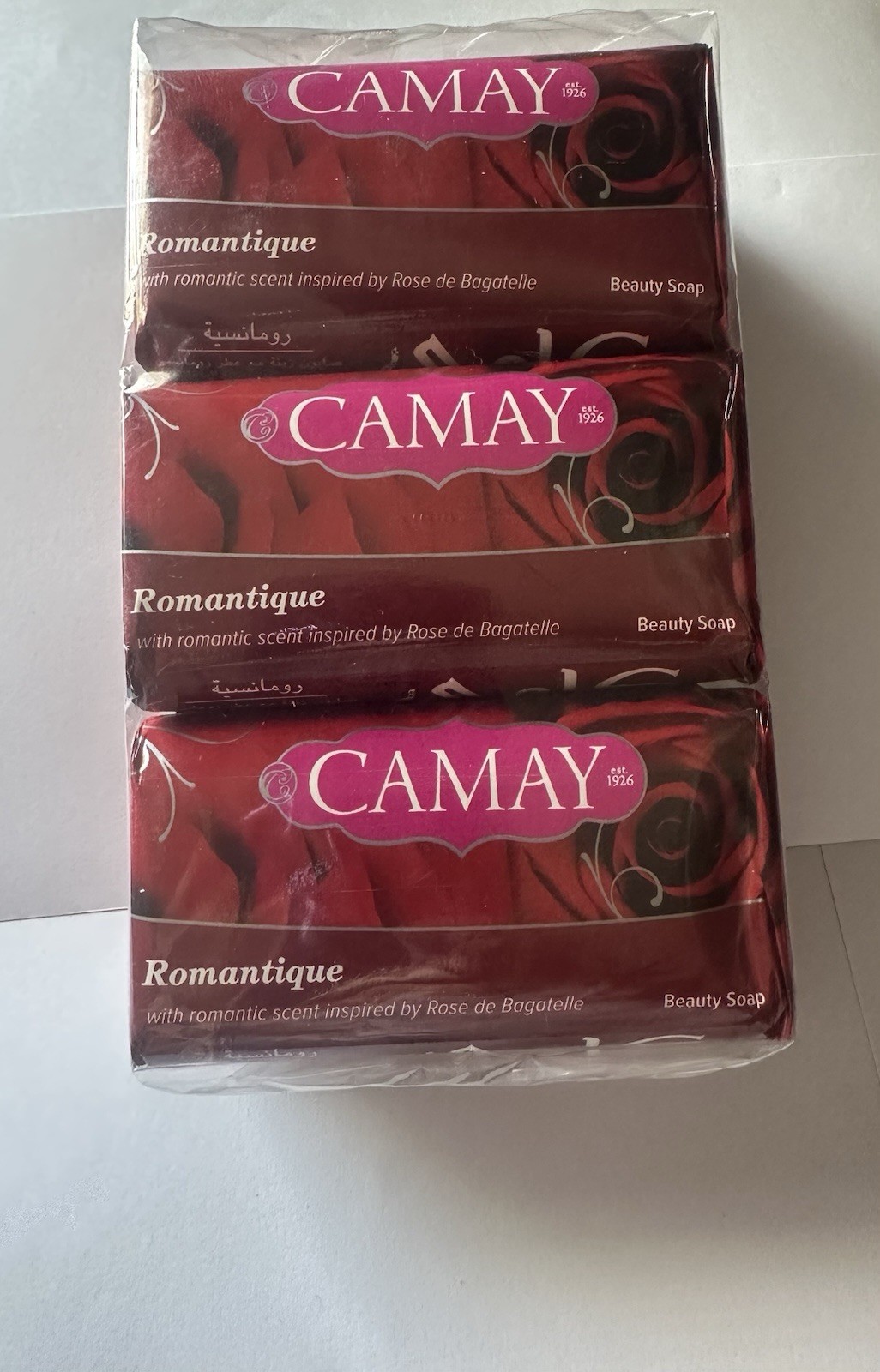 Camay Paris Beauty Bar Soap Romantique Romantic Rose Lot of 6 Unilever Vintage