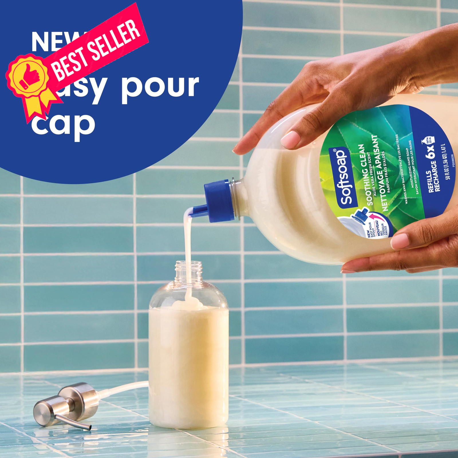 Softsoap Soothing Clean Liquid Hand Soap with New Easy 50 Fl Oz (Pack of 1)