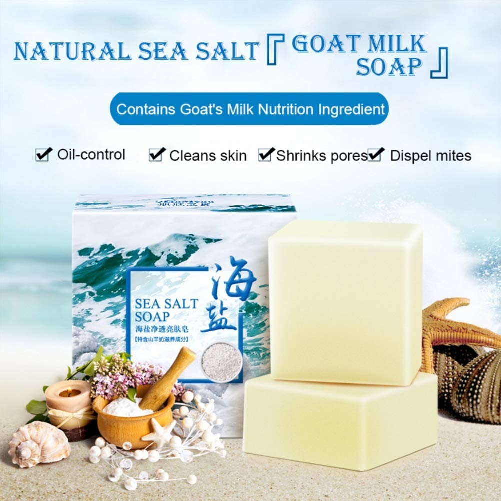 Gentle Exfoliating Sea Salt and Goat Milk Soap for Acne-Prone Skin – 3.52 Oz