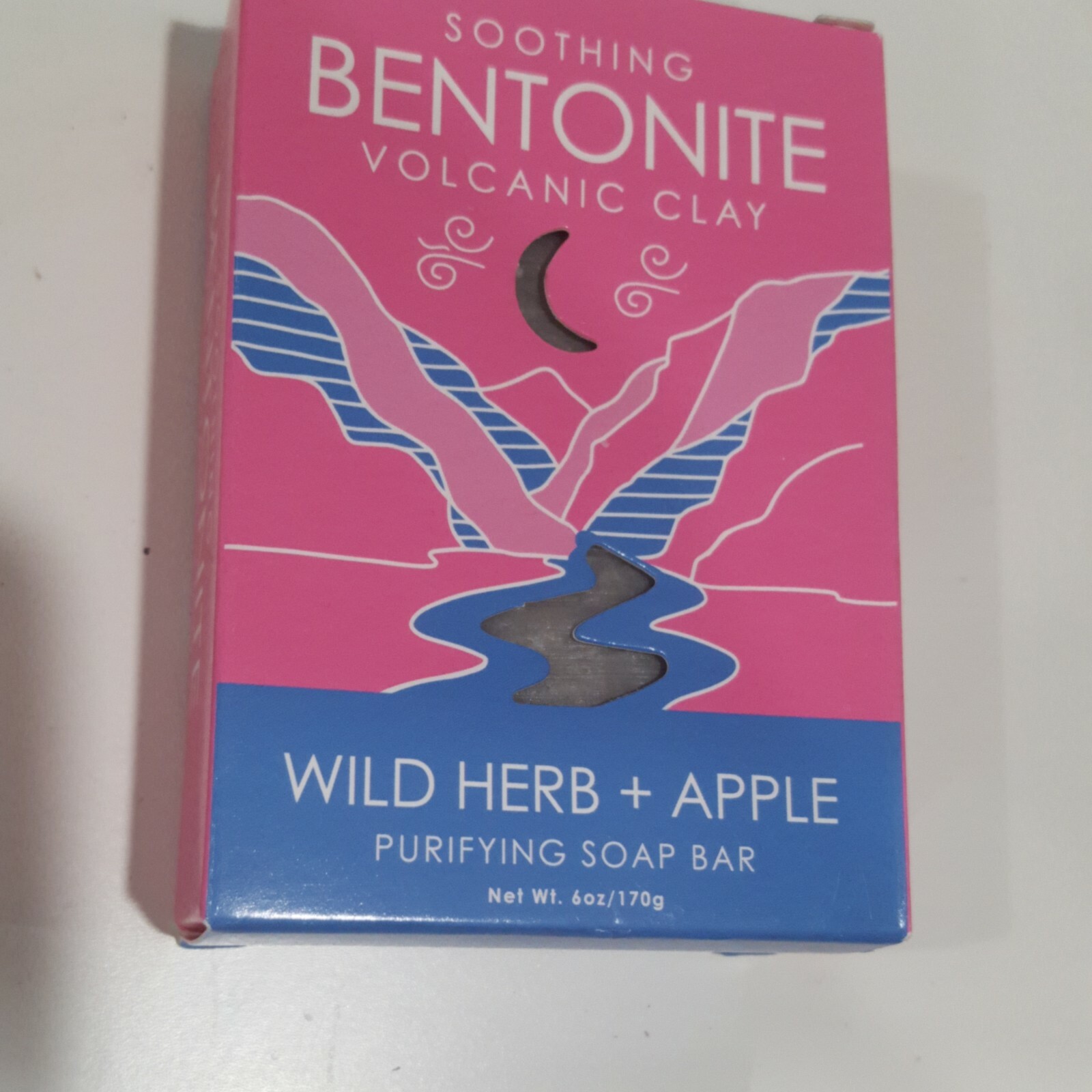 Soothing Bentonite Volcanic Clay Wild Herb + Apple Purifying Soap Bar 6 Oz