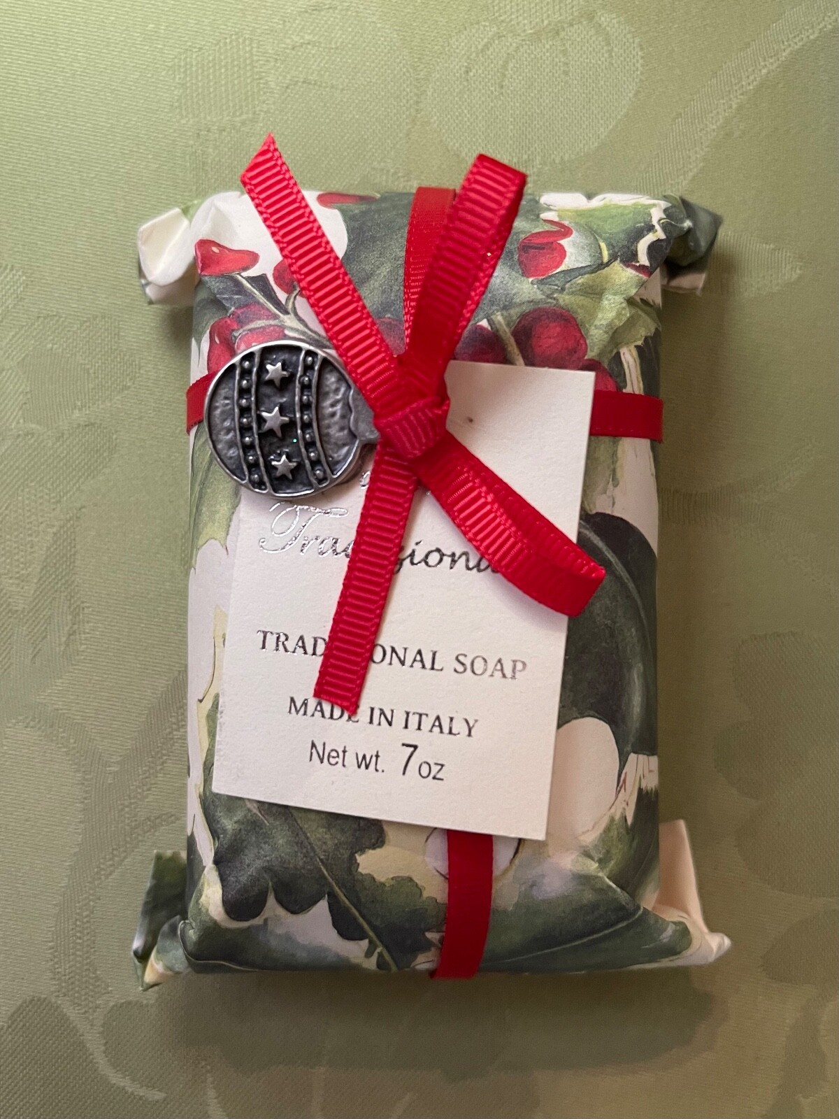 Sapone Tradizionale Italian Set of 3 7oz Christmas Themed Fragranted Soap Bars