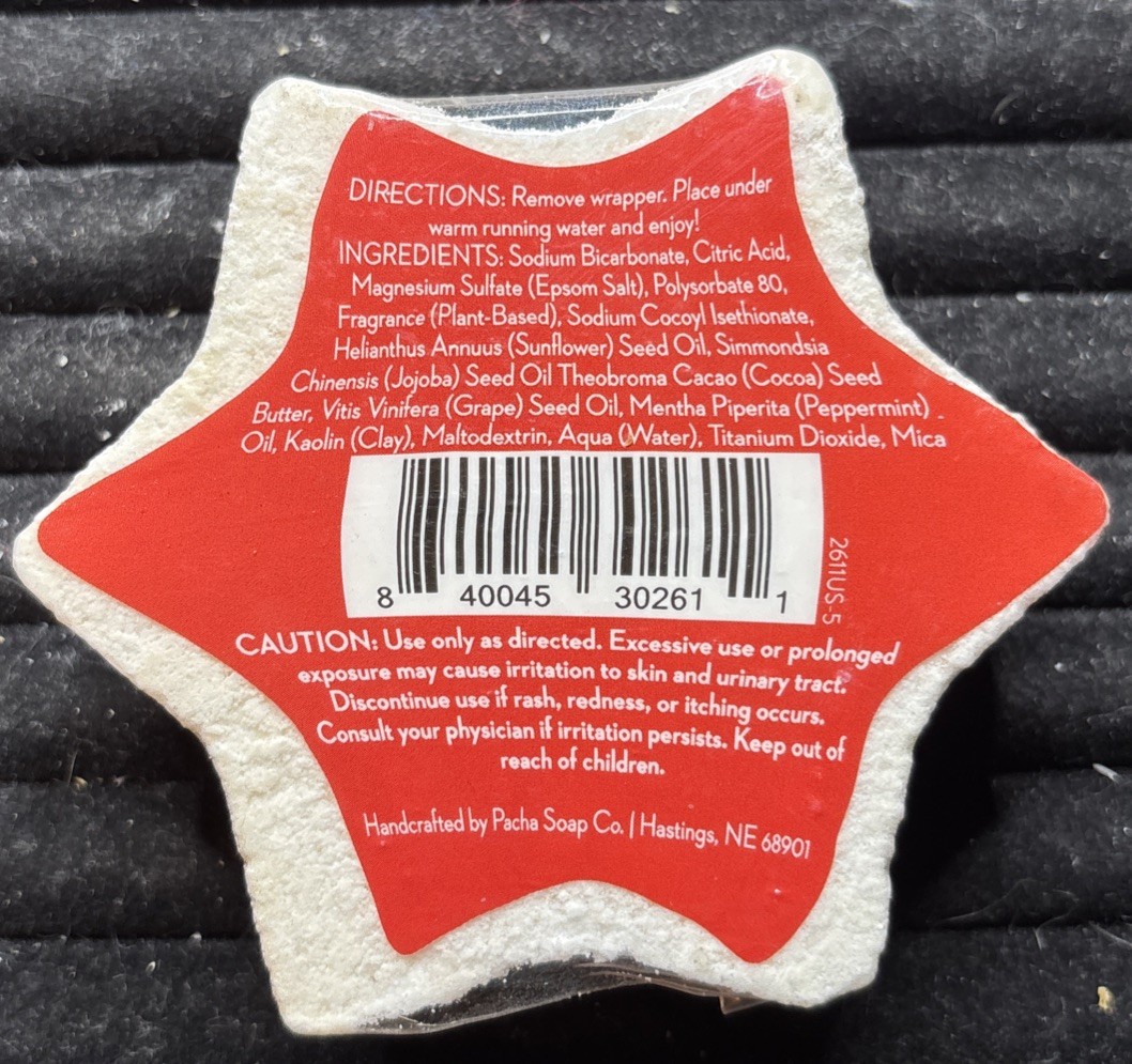 x3 Pacha SOAP Peppermint Twist Froth Bath Bomb