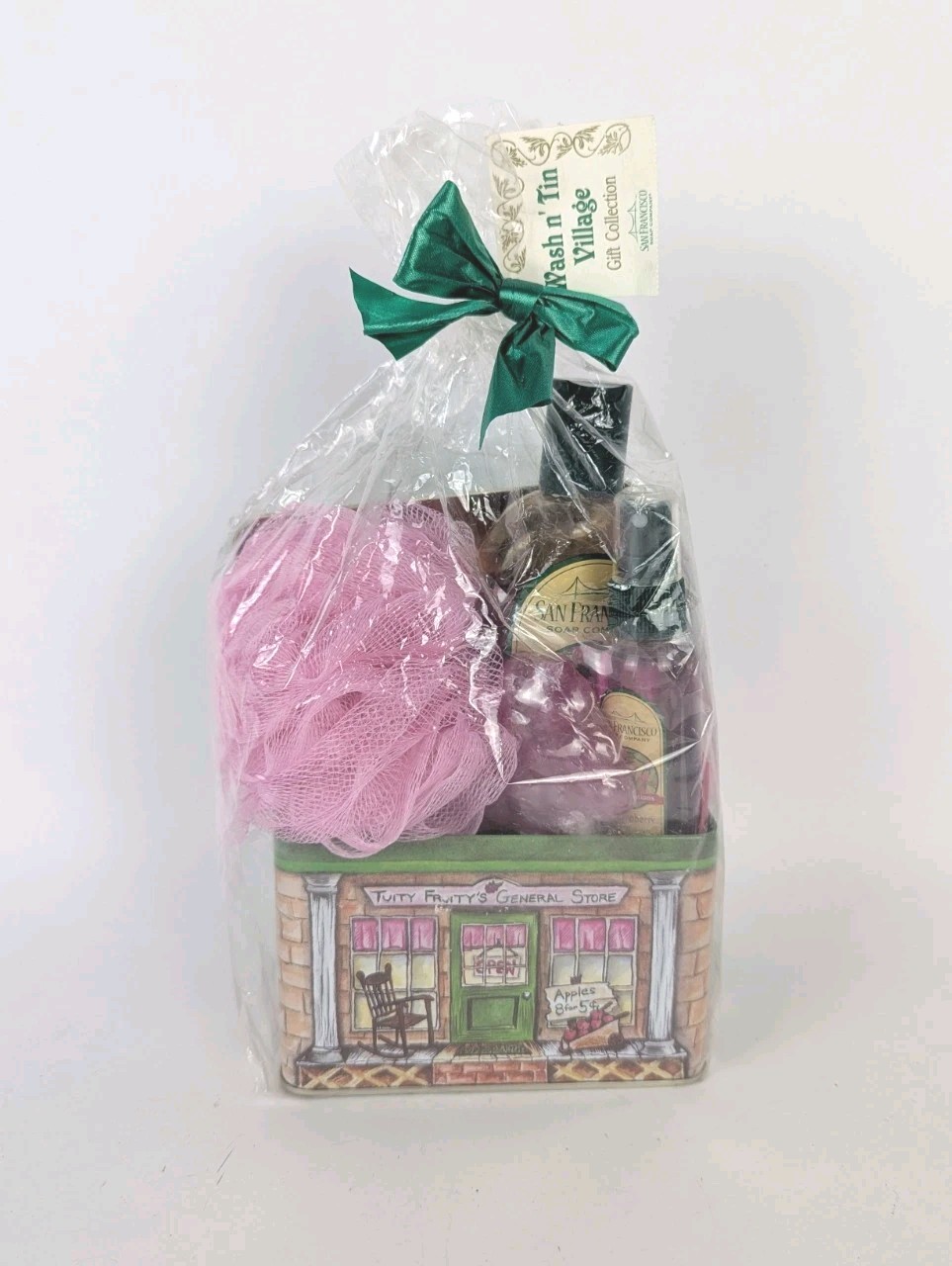 NEW 2000 San Francisco Soap Company Millenium Collection Wash N Tin Village Gift