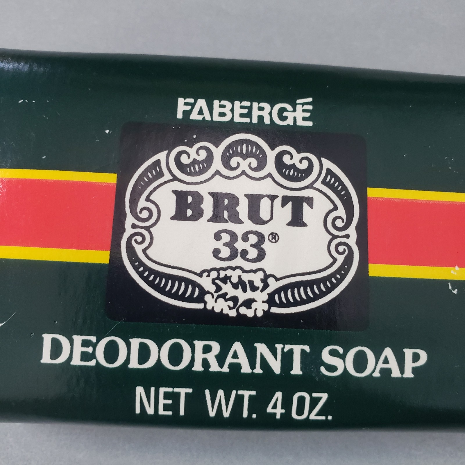 Vintage Faberge Brut 33 Deodorant Soap 4 oz Made in England NOS New in Package