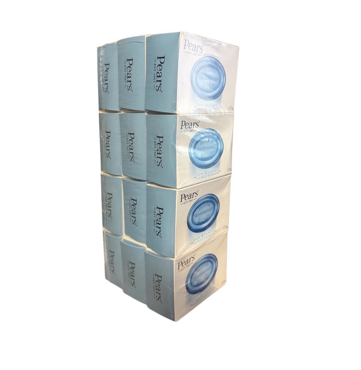 pears transparent soap Pure & Gentle With Mint Extracts {PACK OF 12} 125g Each