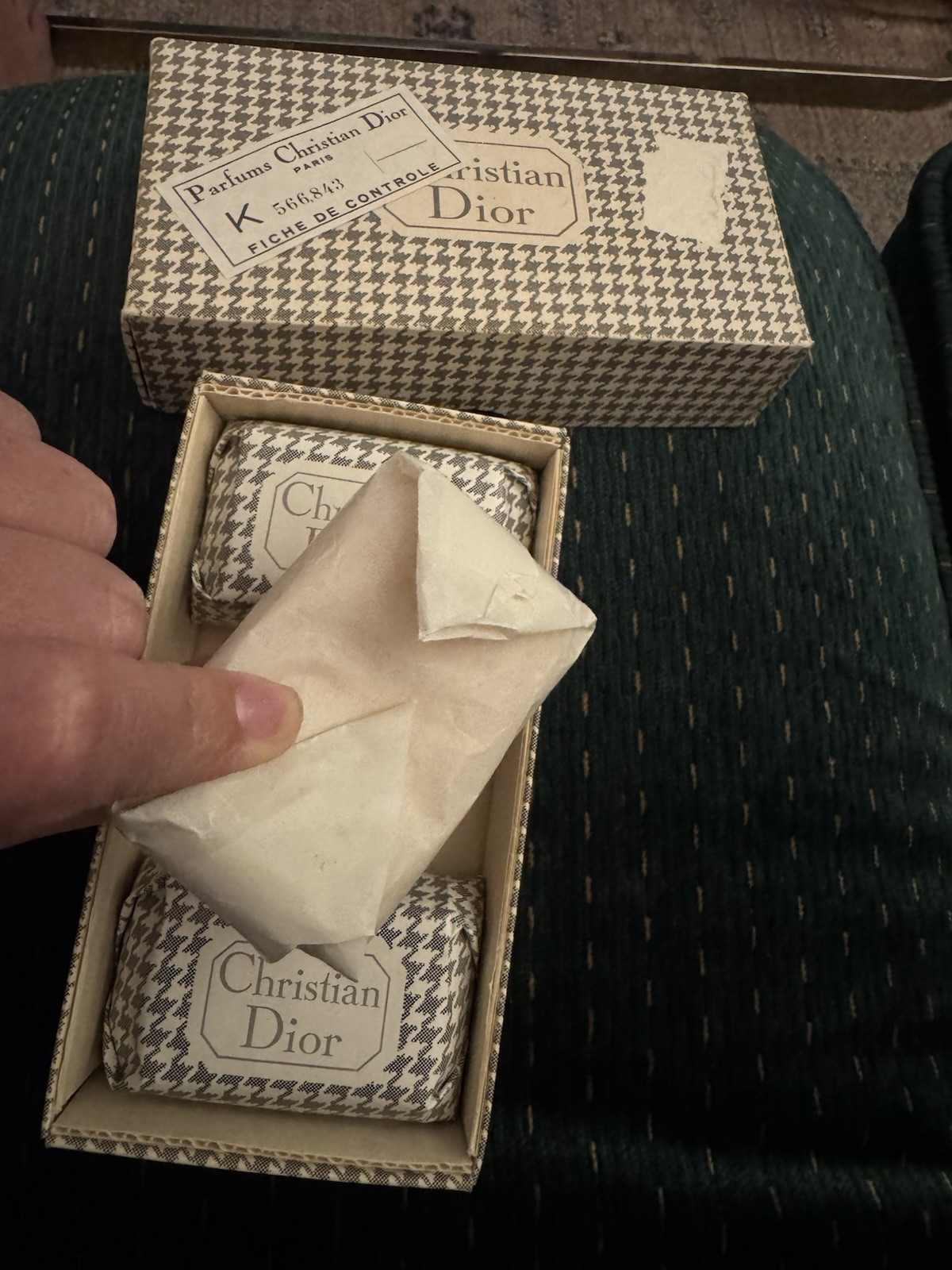 Miss Dior Vintage Soap Christian Dior Wrapped Scented Set Of 3 Bar Box NEW