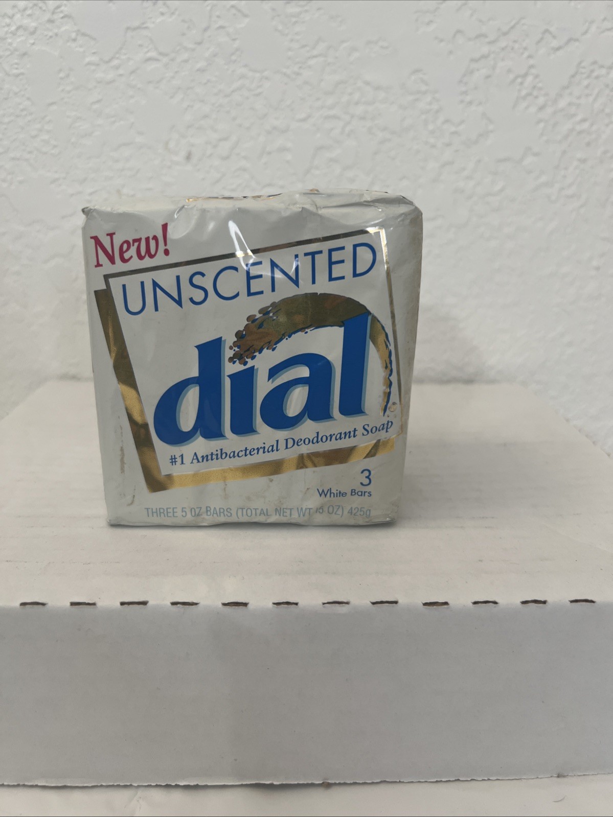 Dial Antibacterial Soap Unscented 3 Bars 5 Oz Each 1995 Vintage NOS 15 Oz Total