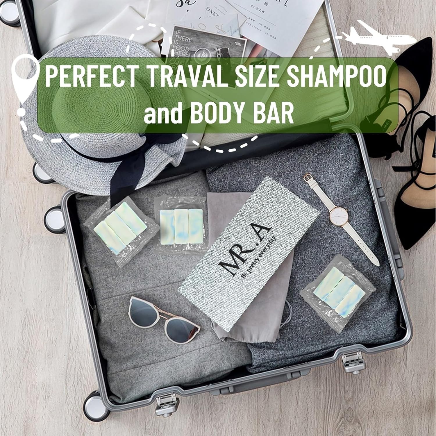 Mini Fresh Scent Travel Soap Bars Individually Wrapped | TSA Friendly &