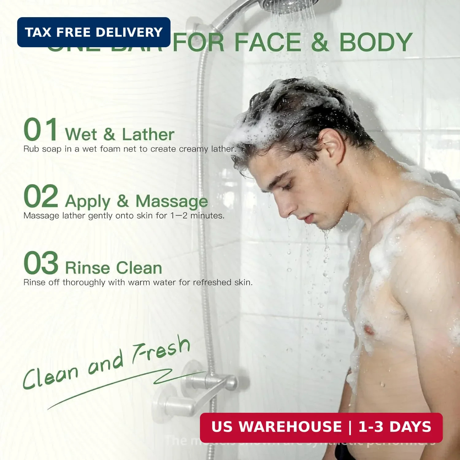 Tea Tree Soap For Oil & Itchy Skin, Pack of 3 | Soap Bar for Face & Body, Antifu