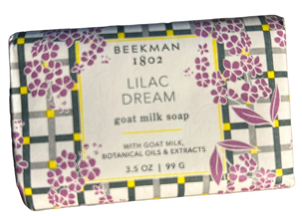 BEEKMAN 1802 PURE GOAT MILK SOAP – 3.5oz PALM SIZE – LILAC DREAM