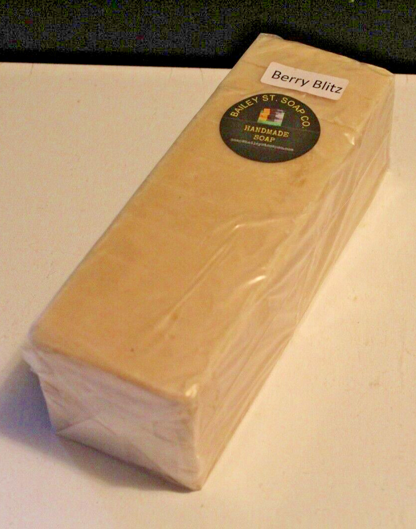 Berry Blitz Cold Processed handmade soap loaf, 9 precut bars