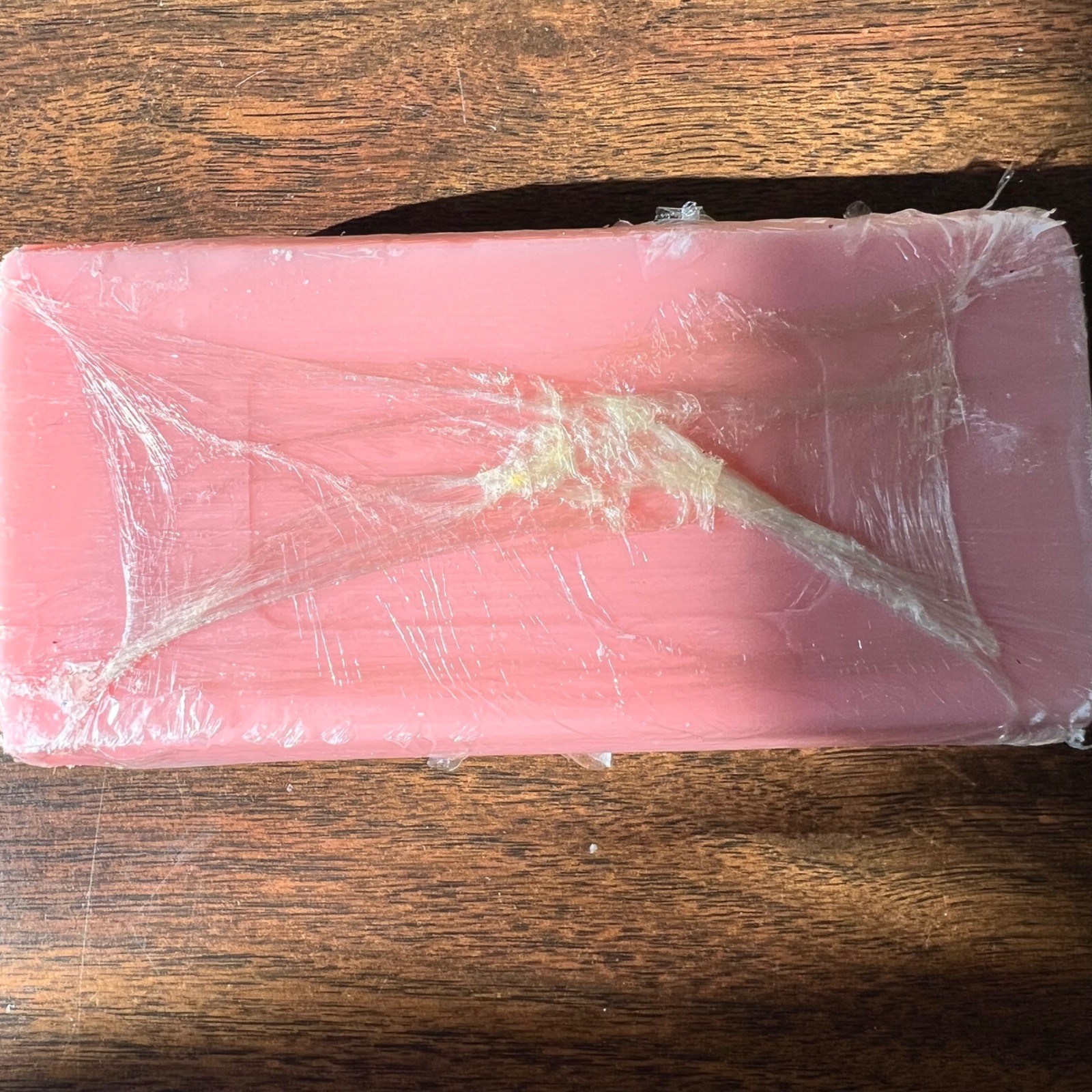 Pier 1 Imports Pink Bar Soap Embossed Logo Original Plastic Wrap Rectangular