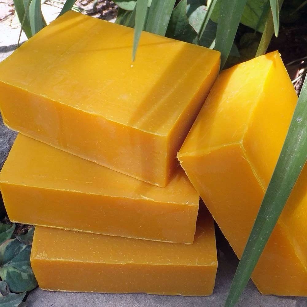 Handmade Unscented Turmeric Soap Shea Butter Organic Vegan Herbal XL Bar