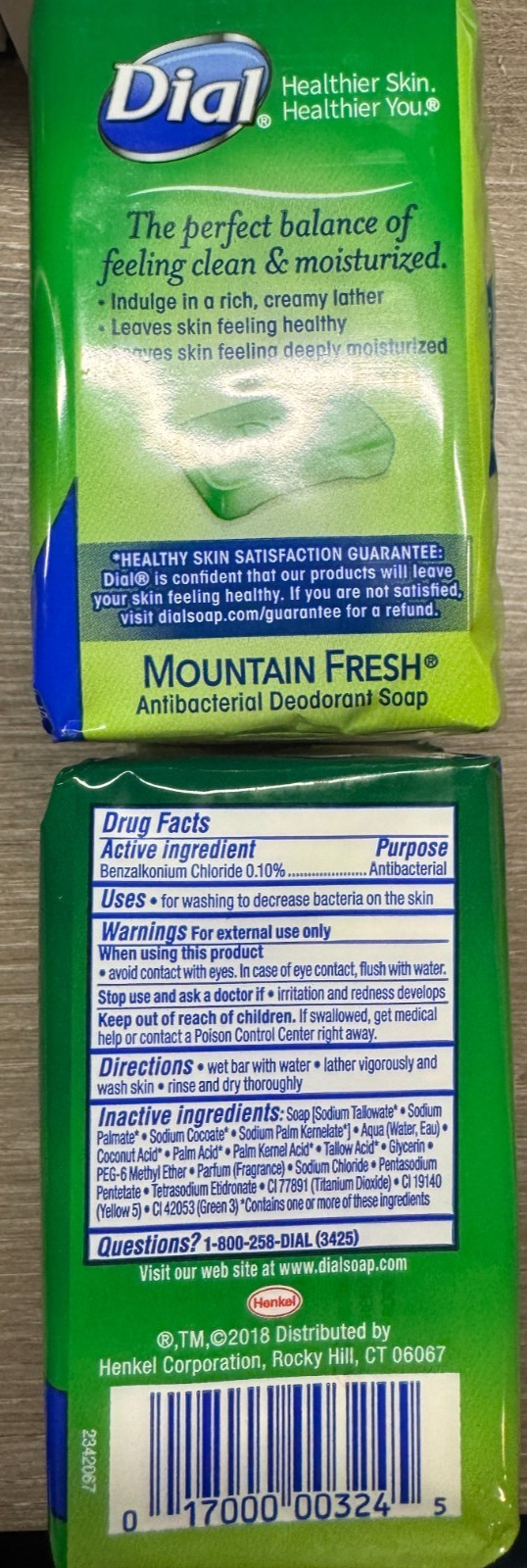 2 PACKS 3 BARS EACH 6 TOTAL DIAL MOUNTAIN FRESH Antibacterial 4oz PER BAR