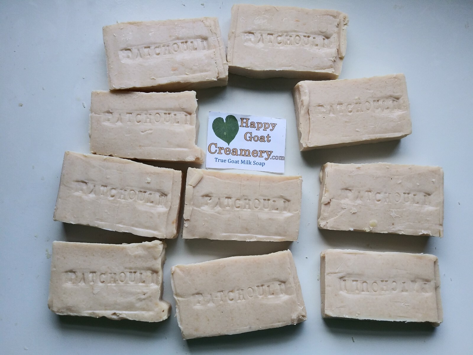 10 BARS VEGETABLE RAW GOAT MILK LYE SOAP PURE PATCHOUL ESSENTIAL OIL CHEAP
