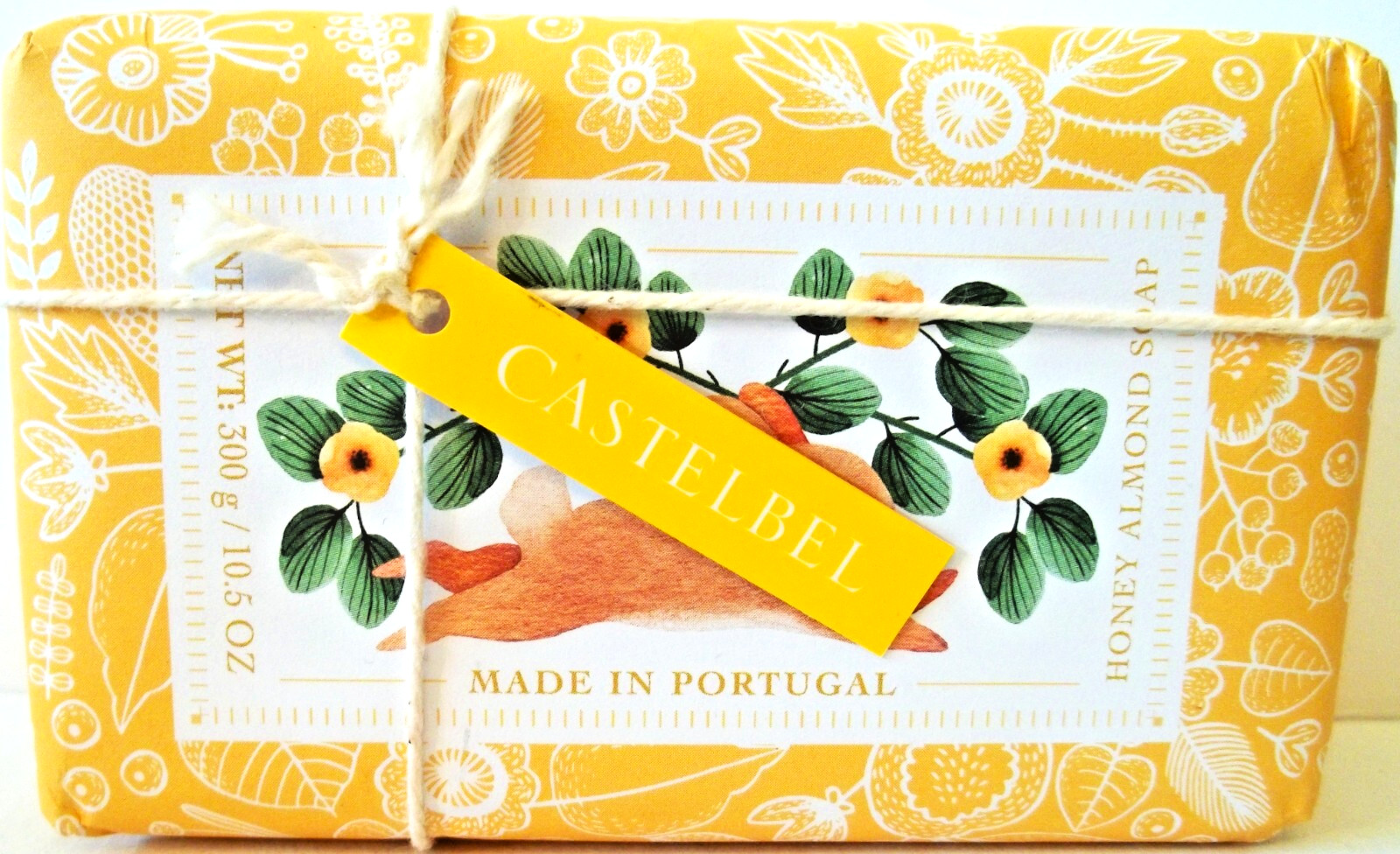 CASTELBEL Scented Bar Soap, HONEY & ALMOND, 10.5 oz/300 g, NEW x 3